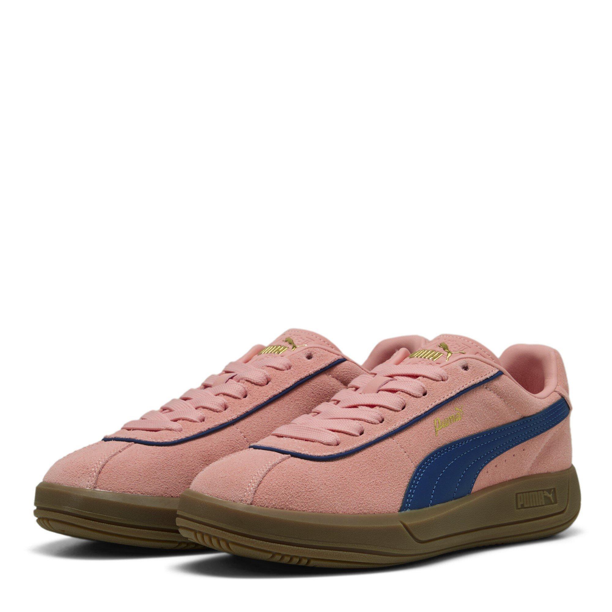 Perzik/Blauw/Gom - Puma - Women's Club Klassika Low-Top Trainers - 1