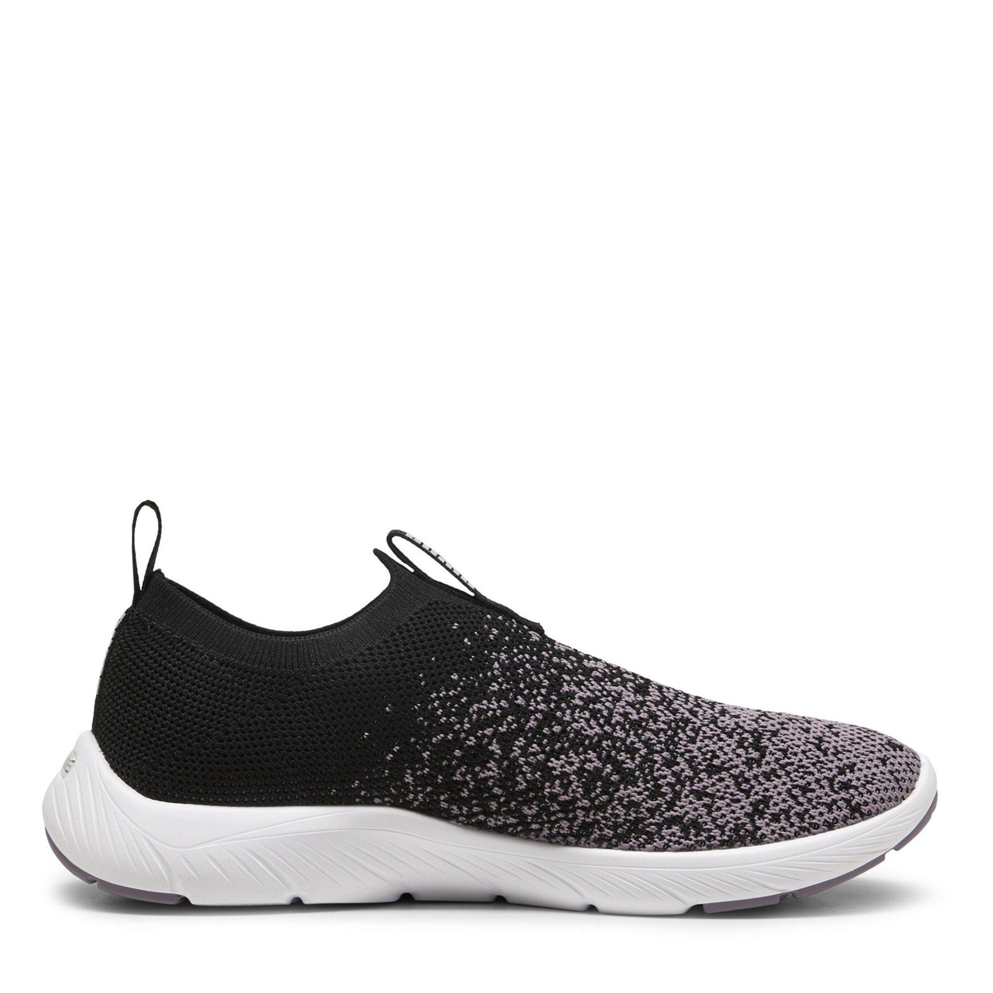 Black/Wht/Plum - Puma - Womens Softride Remi Slip-On Knitted Runners - 4