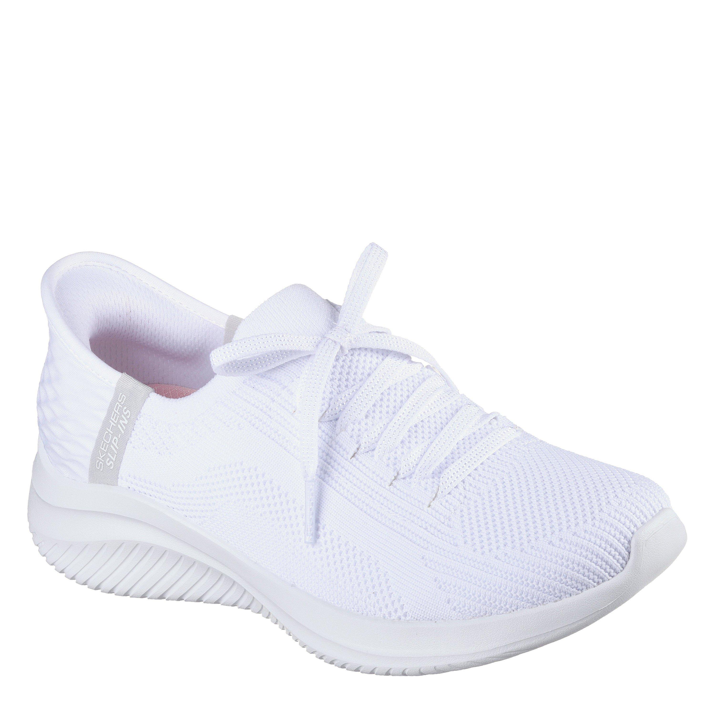 Wht/Lght Gry - Skechers - Women's Slip On Runners - 3