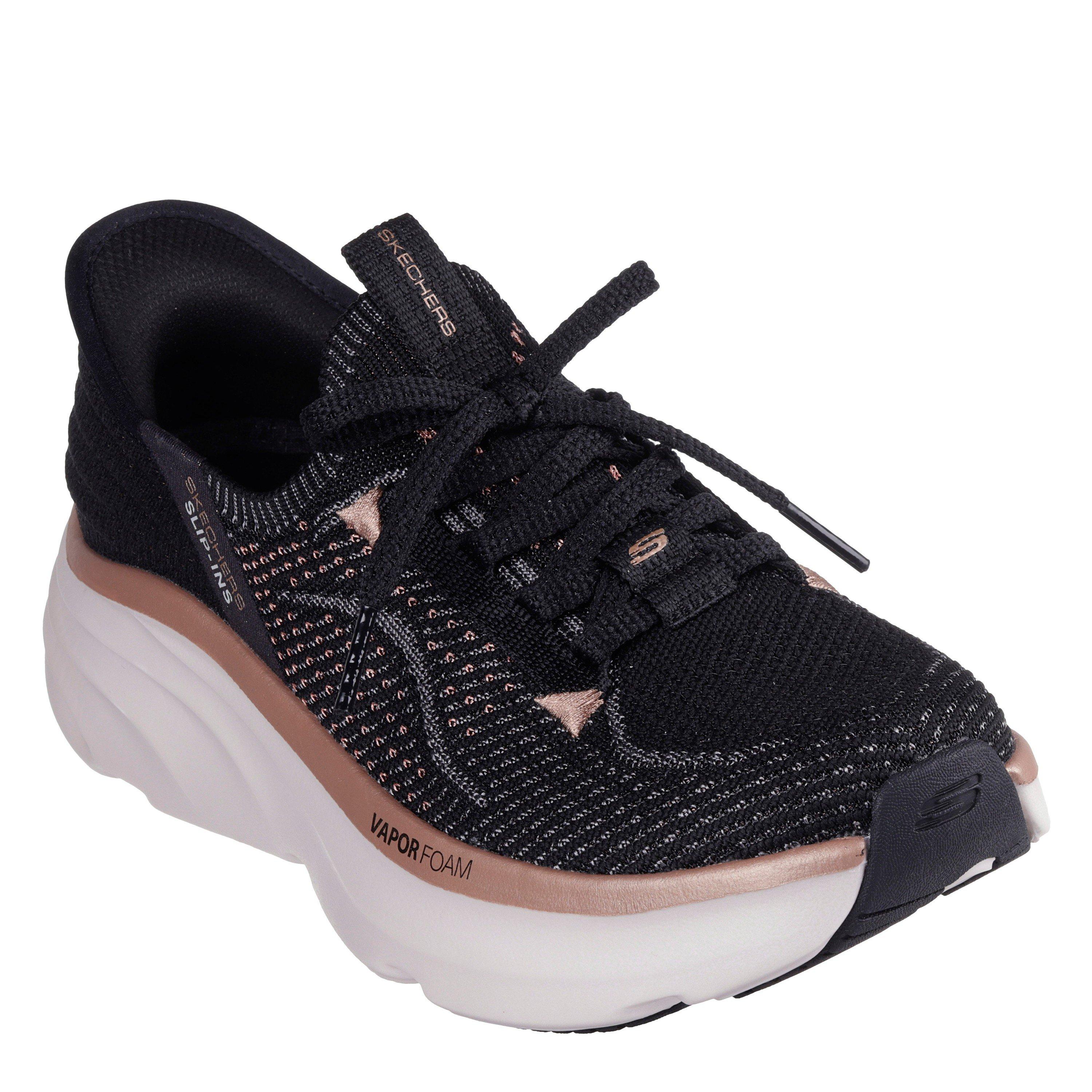 Noir/Or Rose - Skechers - Women's D Lux Vapor Runners - 3