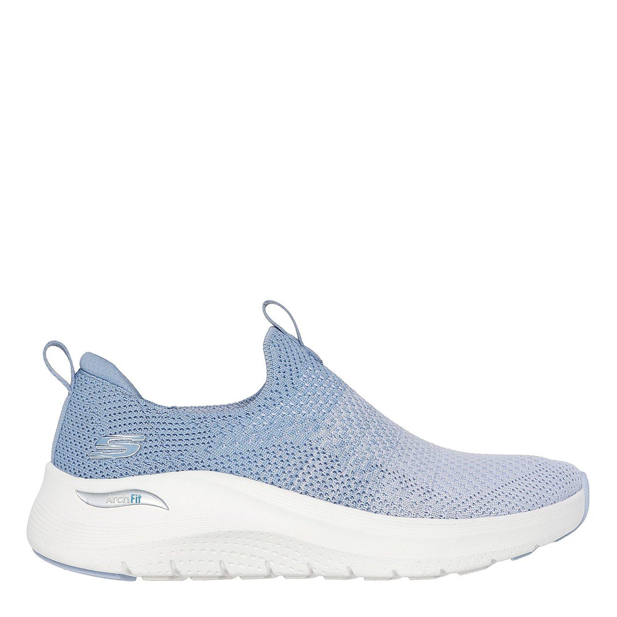 Azul/Branco - Skechers - Arch Fit Slip On Trainers - 3