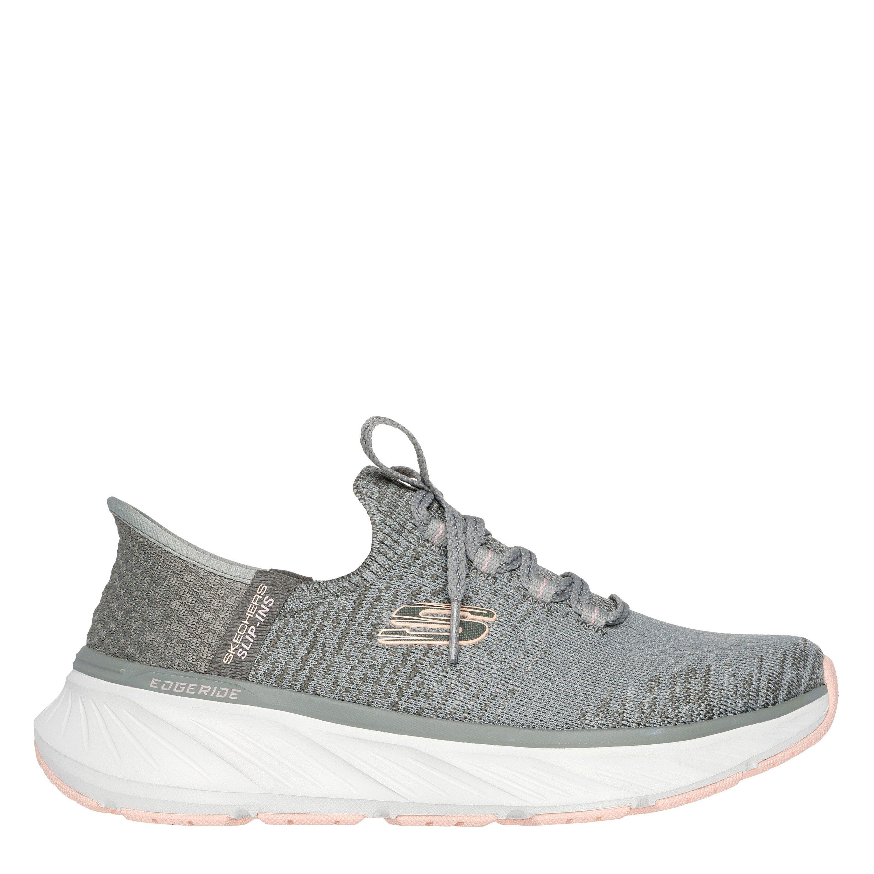 Skechers Women's Edgeride Runners - Grey/Peach - 6 (39)
