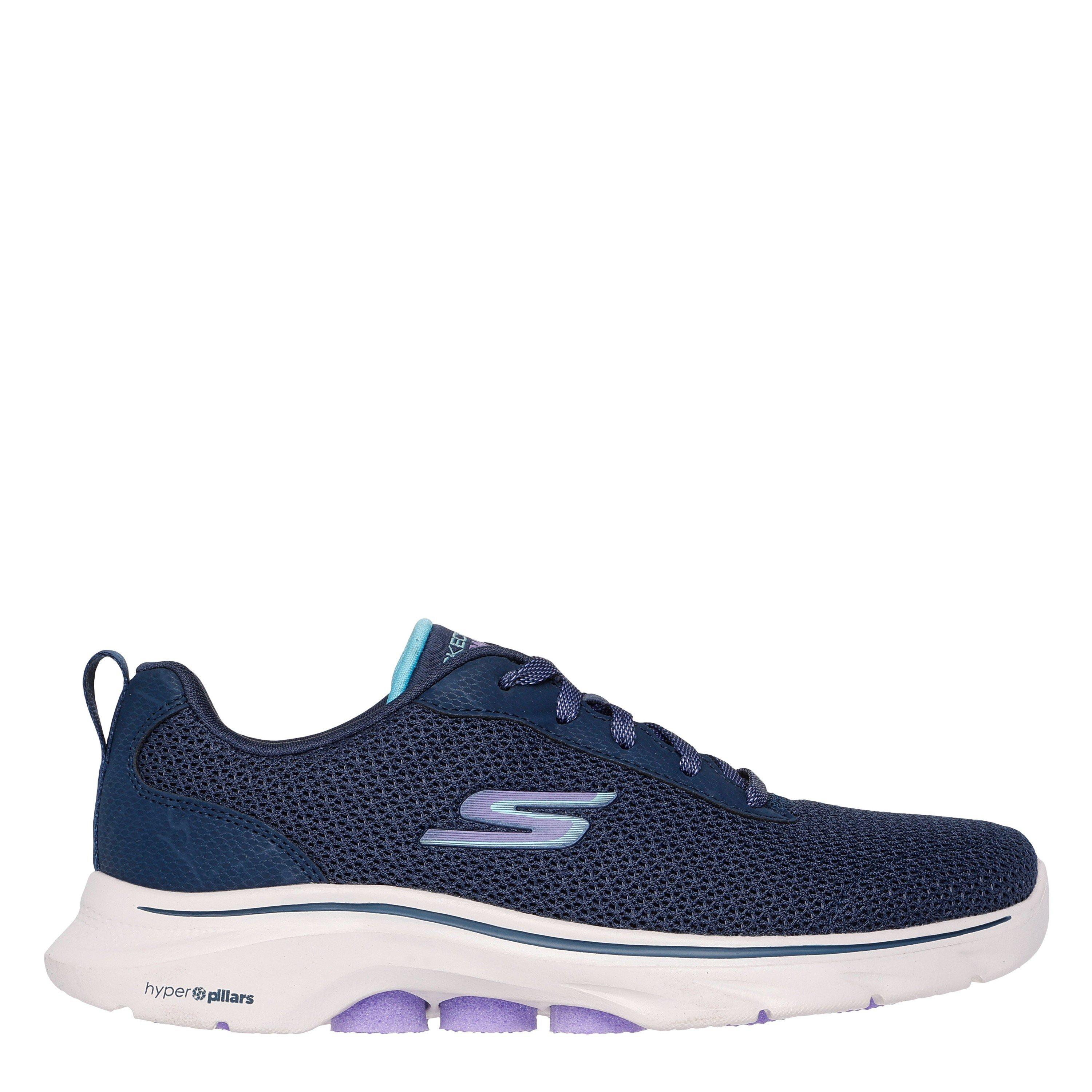 Navy/White - Skechers - Women's Athletic Mesh Slip On Runners - 1