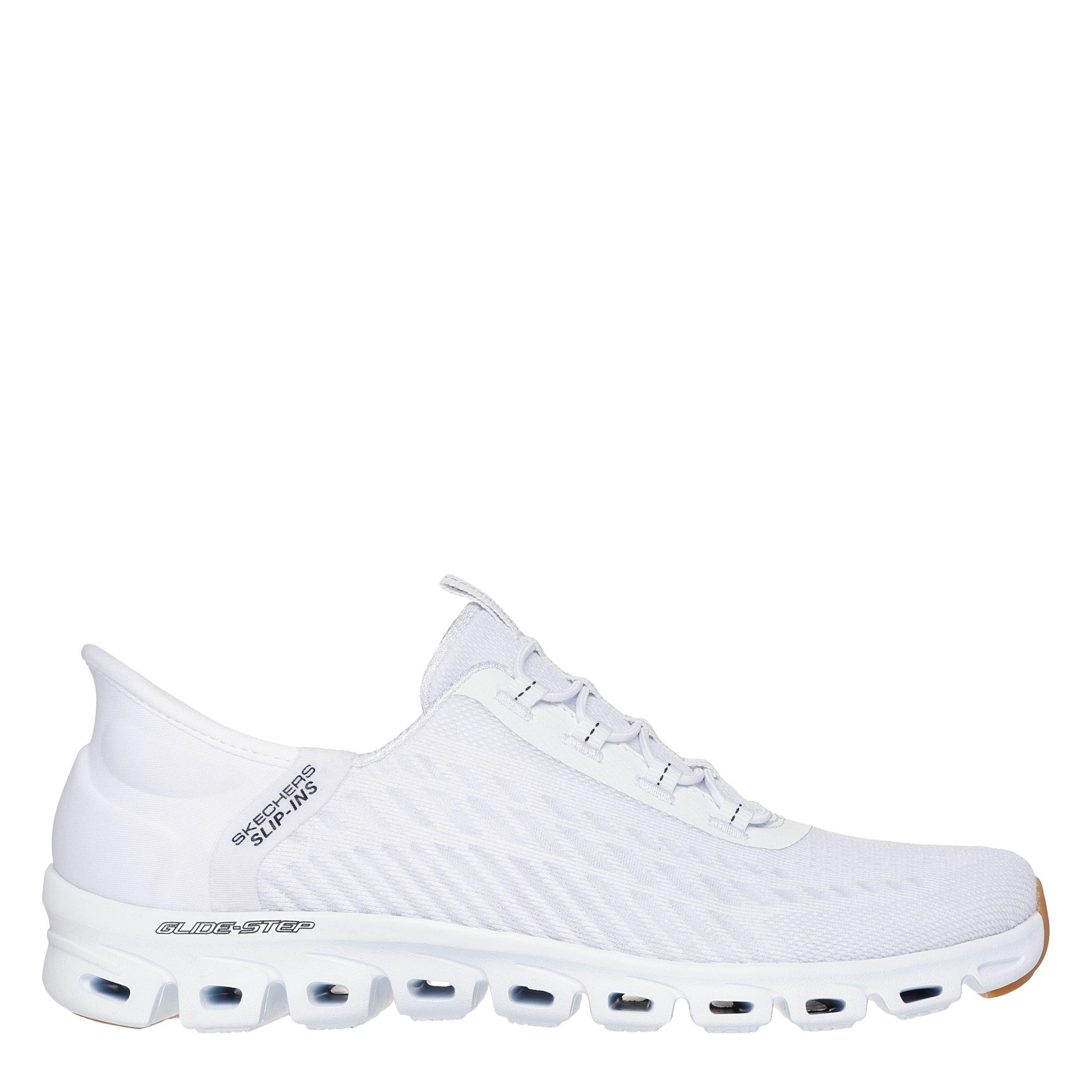 Skechers Women's Slip-On Glide Step Runners - White/Gum - 7 (40)