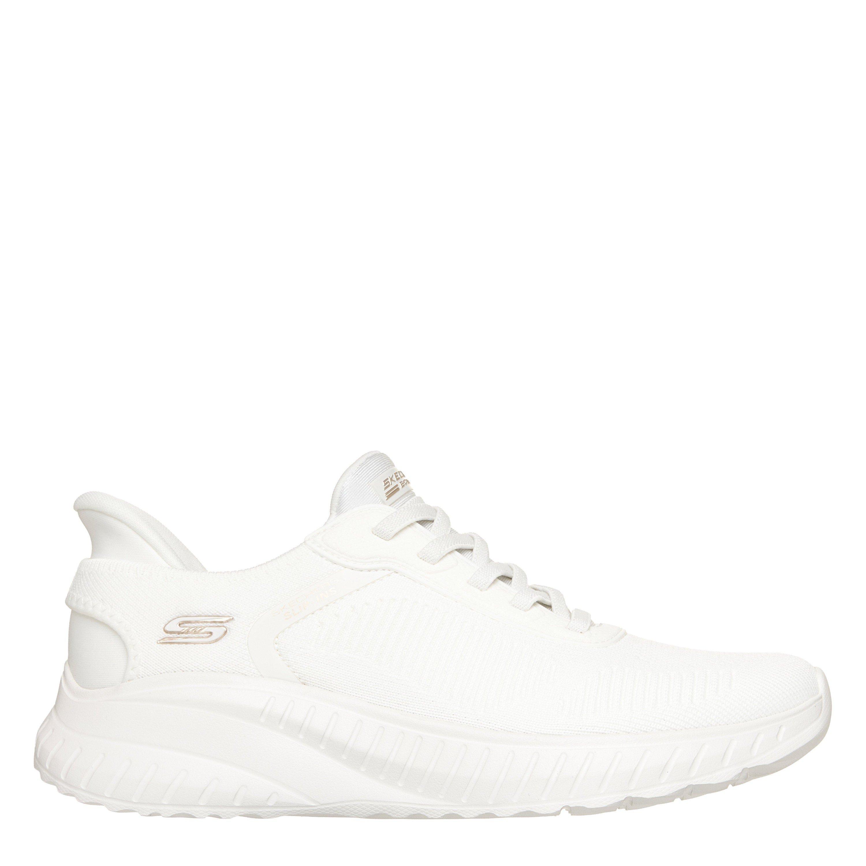 Skechers Women's Engineered Knitted Bungee Slip-On Runners - White - 5.5 (38.5)