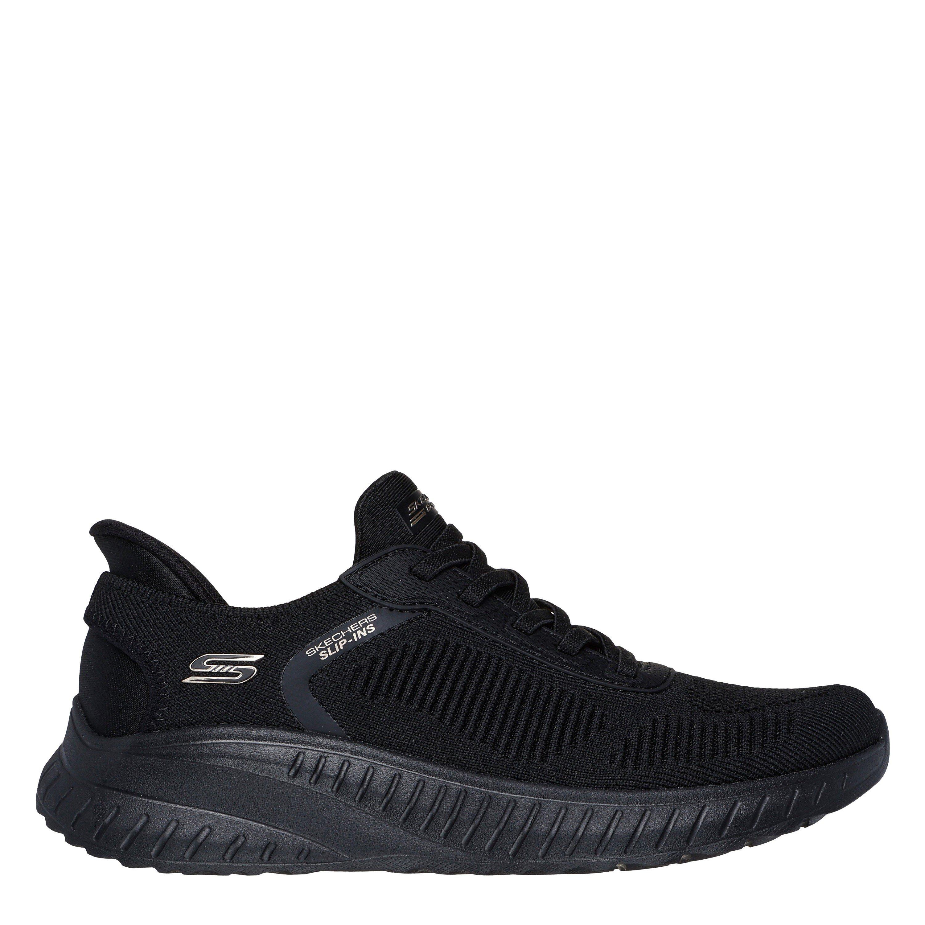 Skechers Women's Engineered Knitted Bungee Slip-On Runners - Triple Black - 5.5 (38.5)