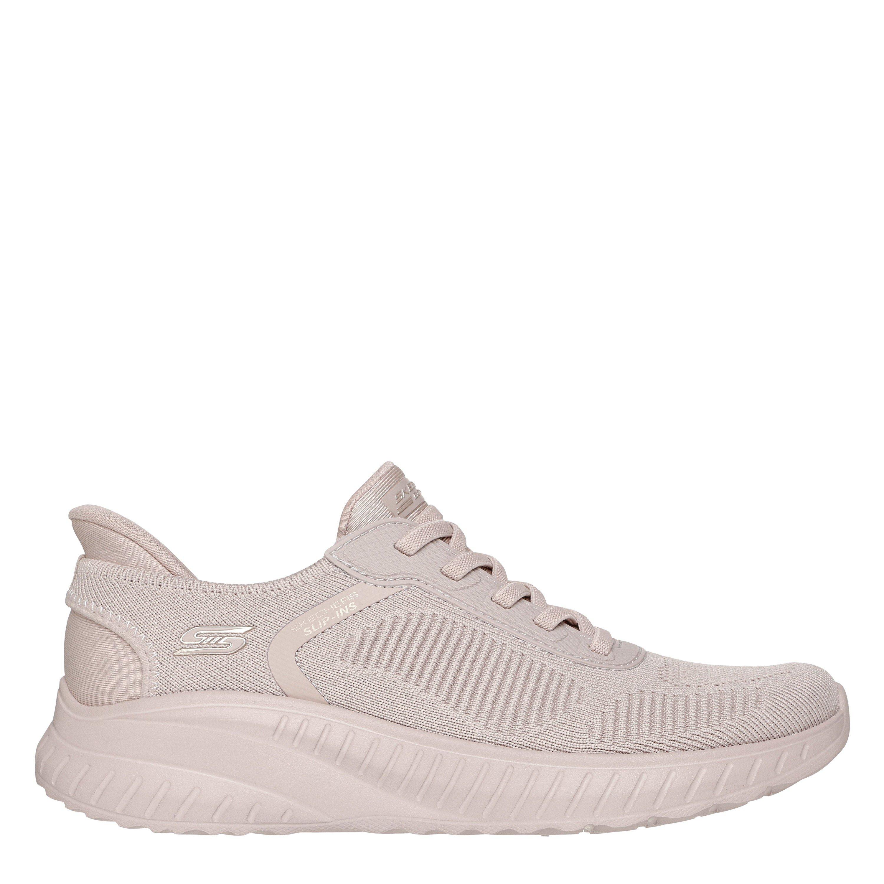 Skechers Women's Engineered Knitted Bungee Slip-On Runners - Natural - 5 (38)