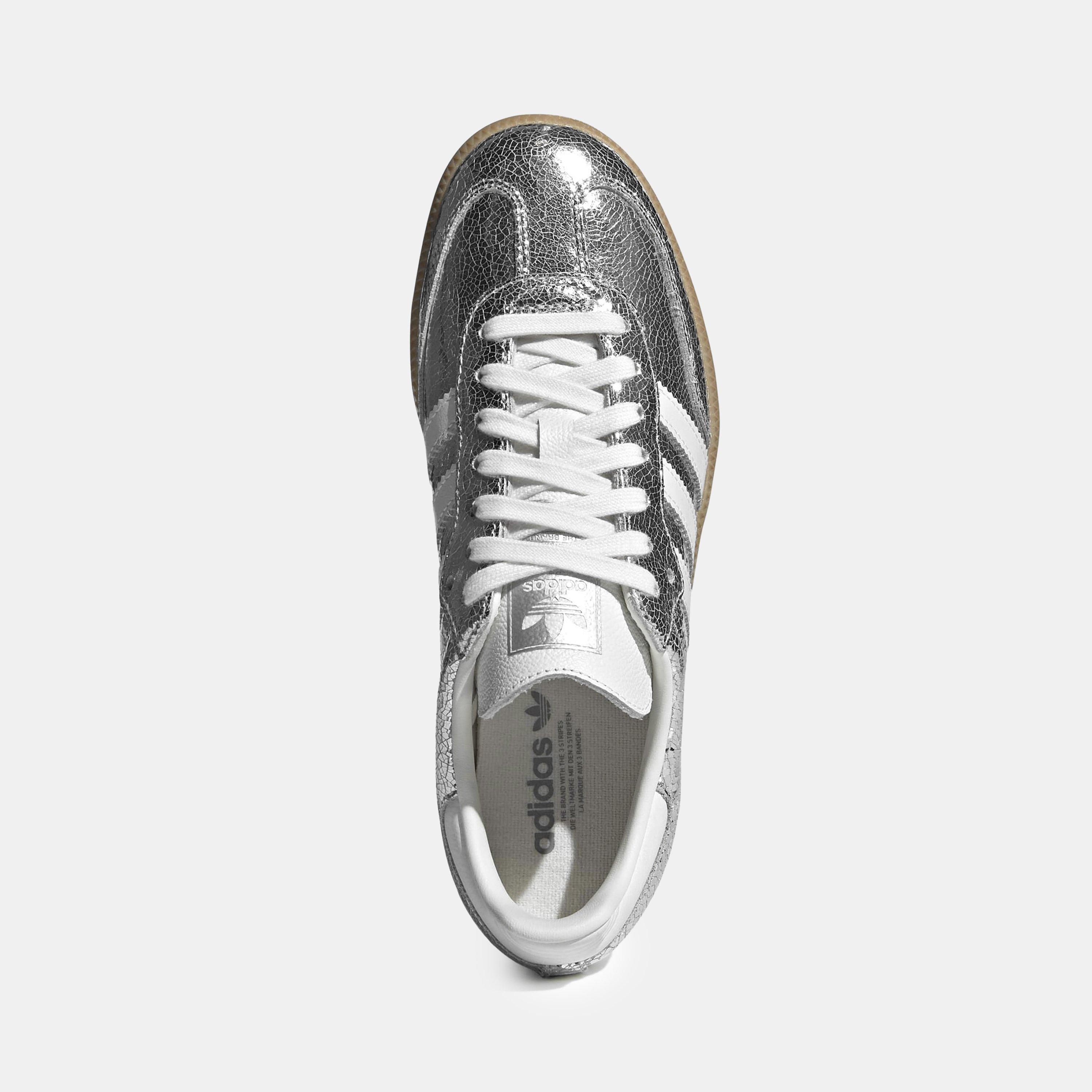 Silver/White - adidas Originals - Samba Og Crackled Trainers - 6