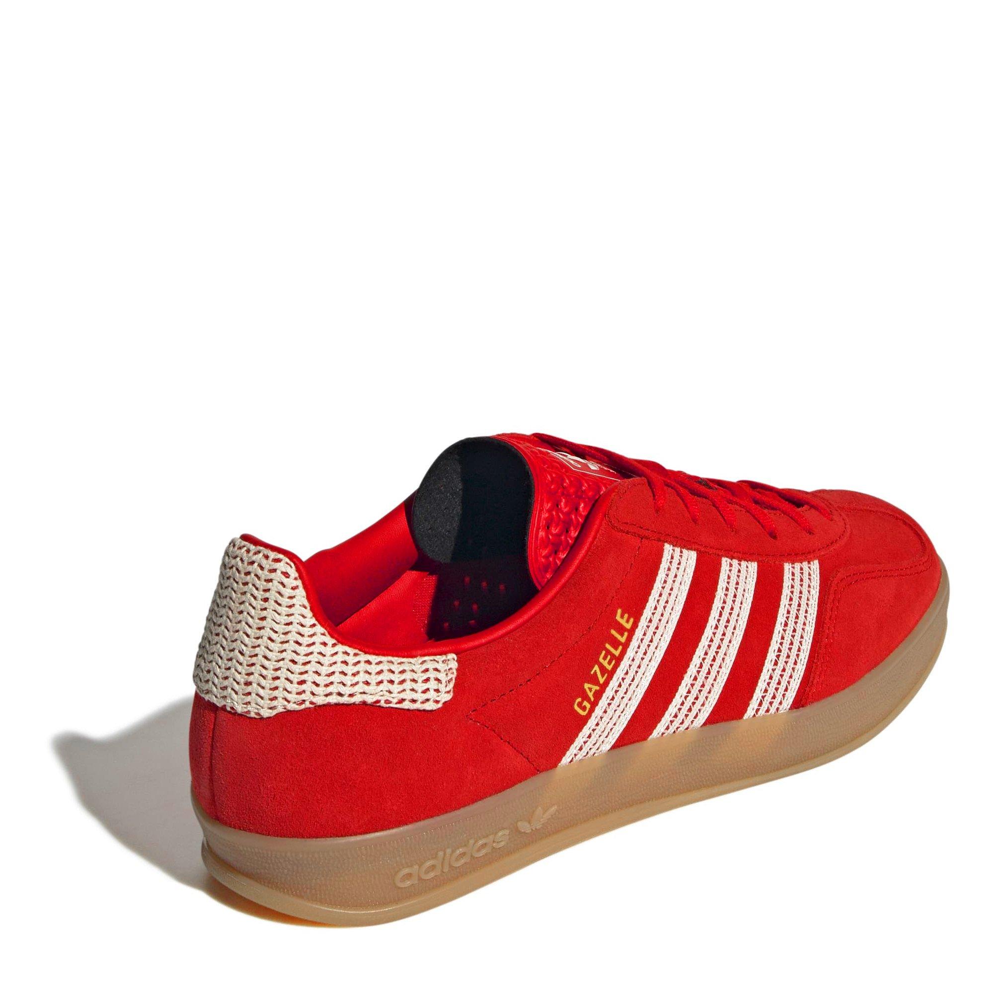 Red/Crochet - adidas Originals - Gazelle Trainers - 4