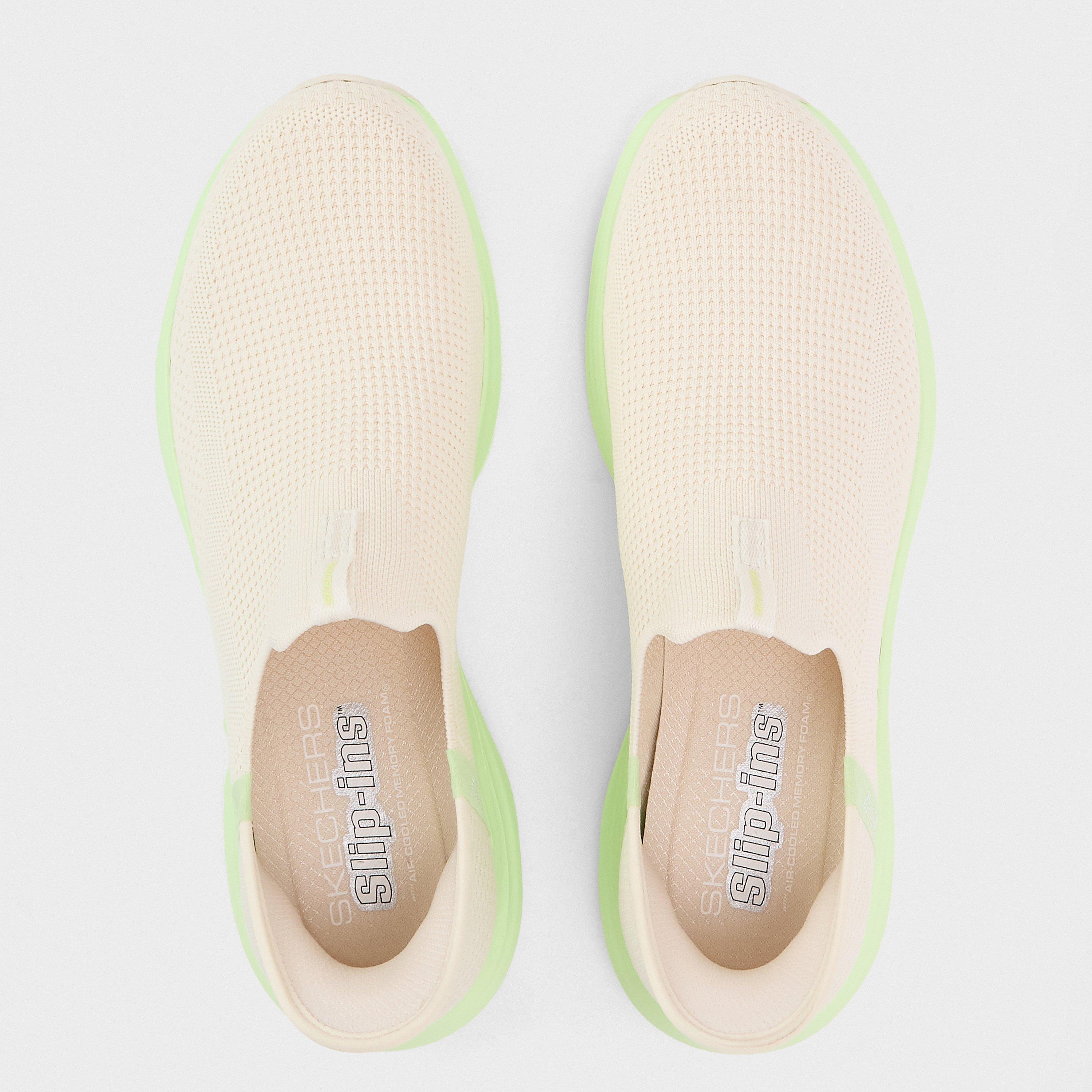 Natural Knit/Lm - Skechers - Vapor Slip On Runners - 4