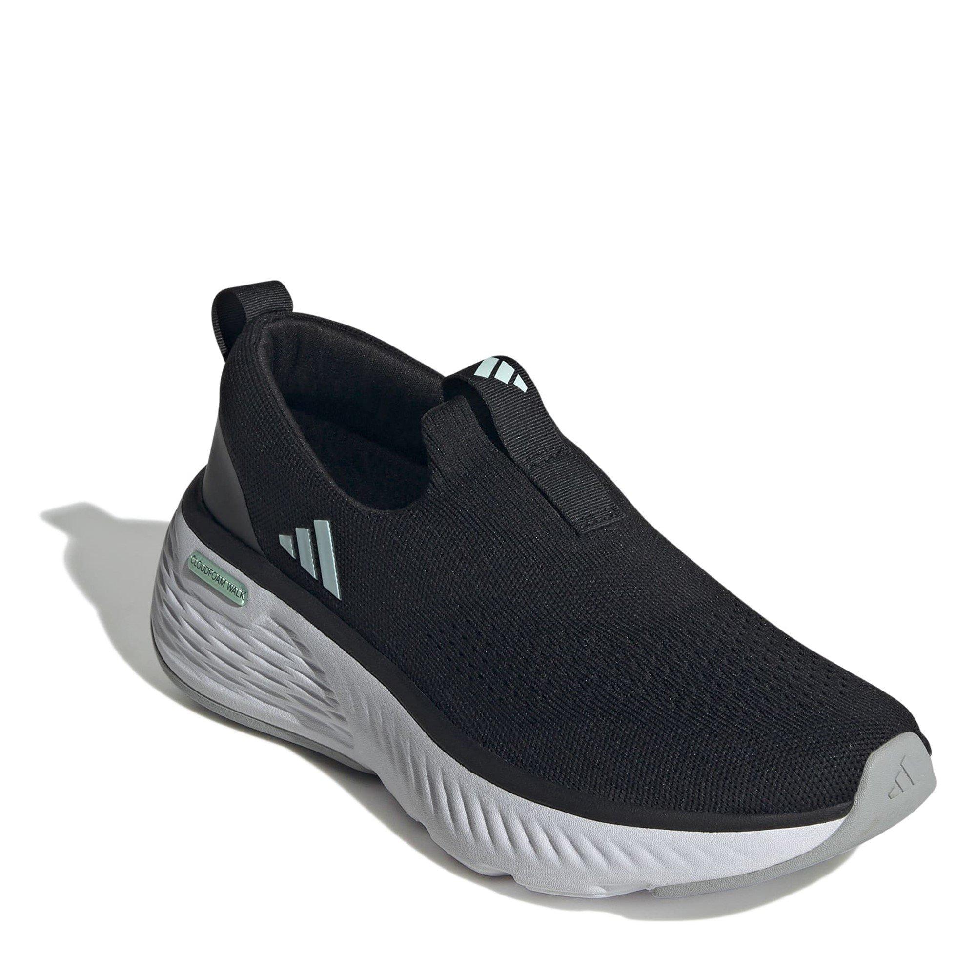 Sort/Aqua - adidas - Cloudfoam Go Lounger Slip On Runners Womens - 3