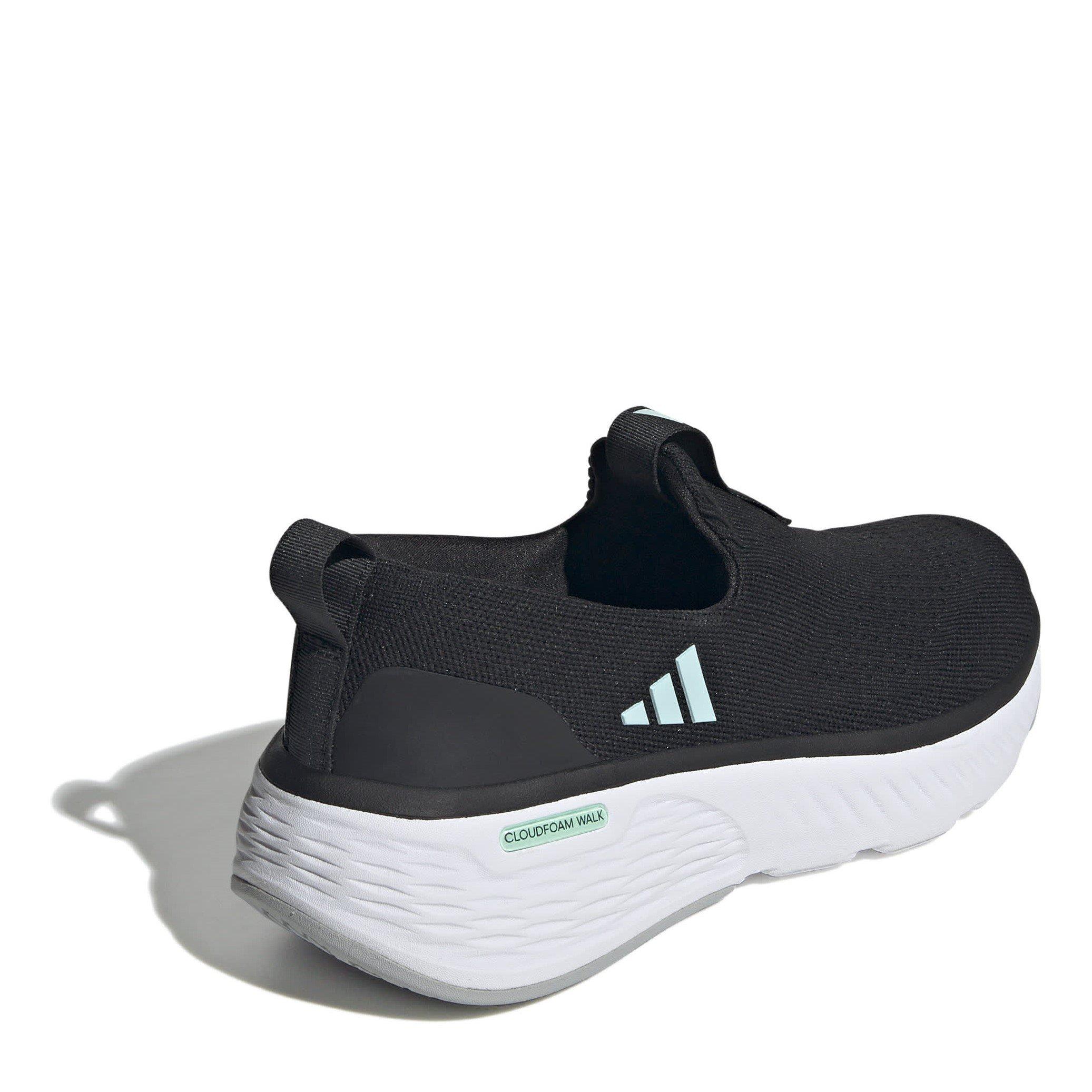 Sort/Aqua - adidas - Cloudfoam Go Lounger Slip On Runners Womens - 4