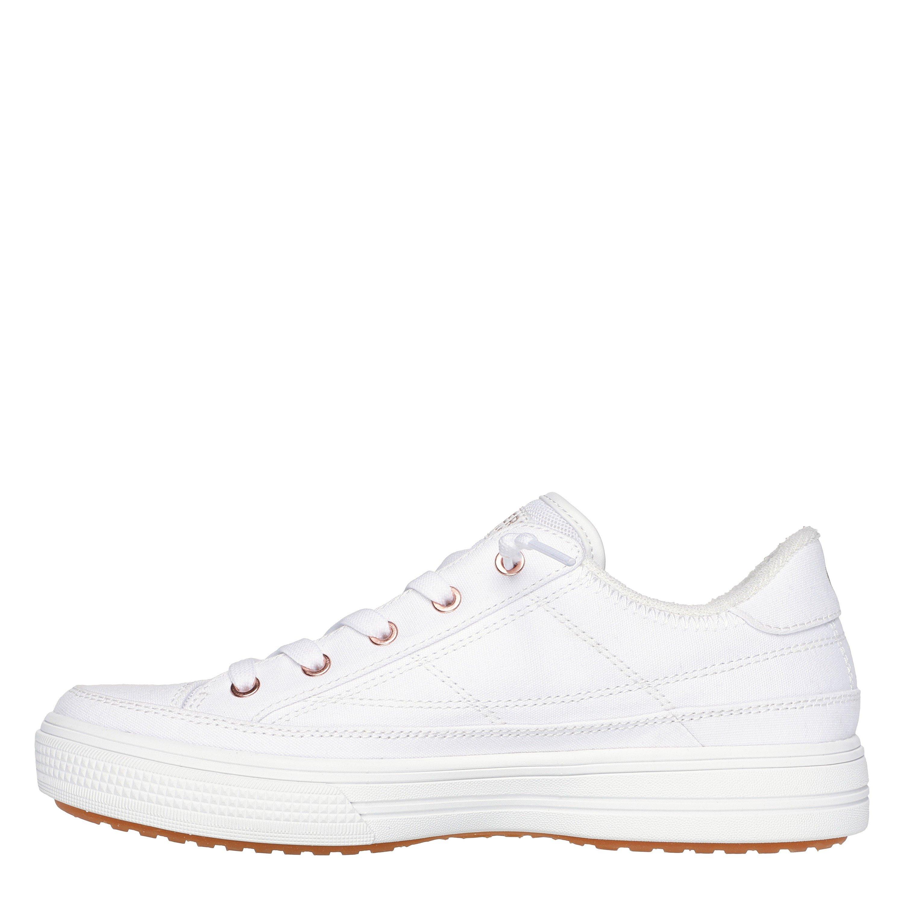 Blanc - Skechers - Arch Fit Arcade-Meet Ya There Canvas Trainers Womens - 2