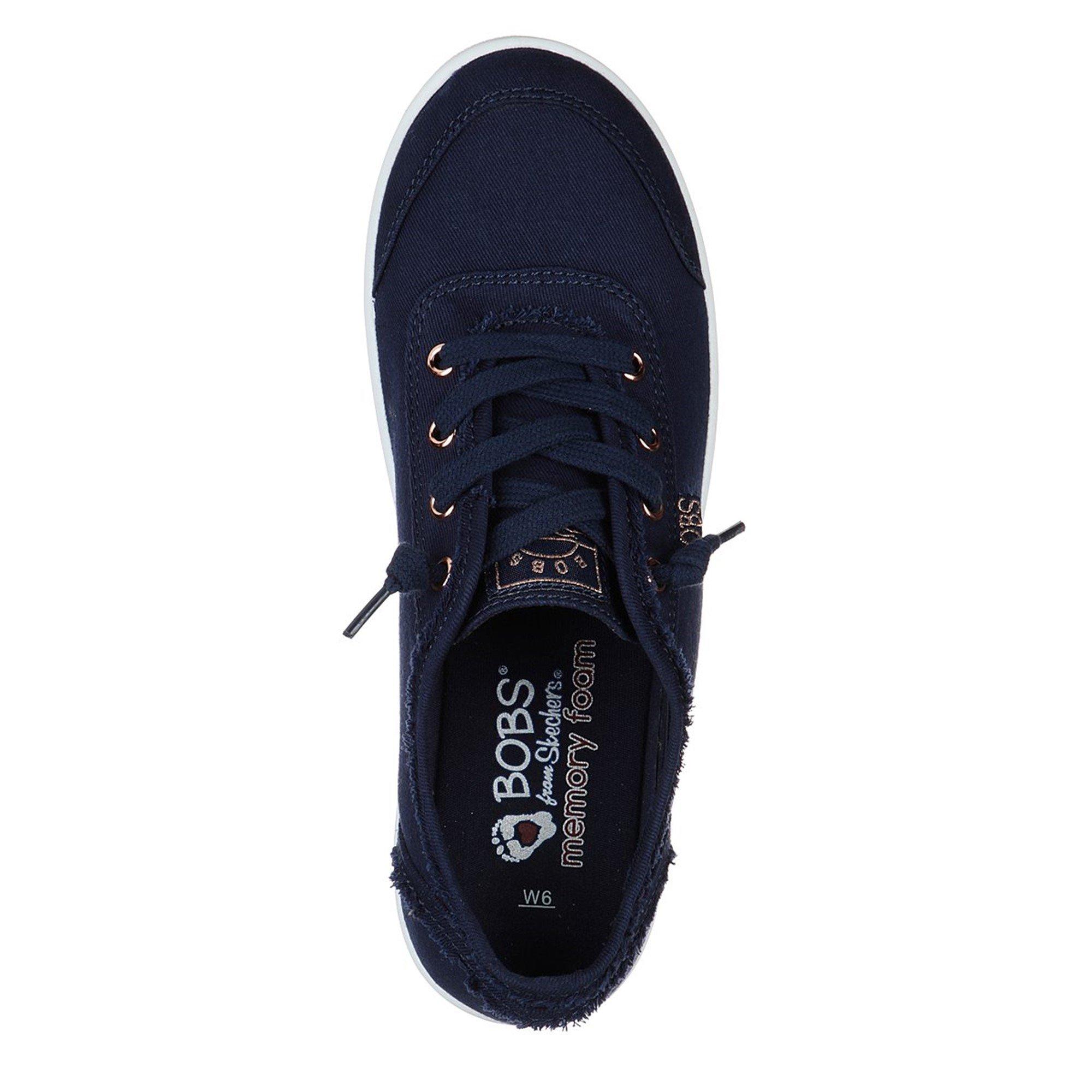 Navy - Skechers - Bobs B Cute Canvas Trainers - 5
