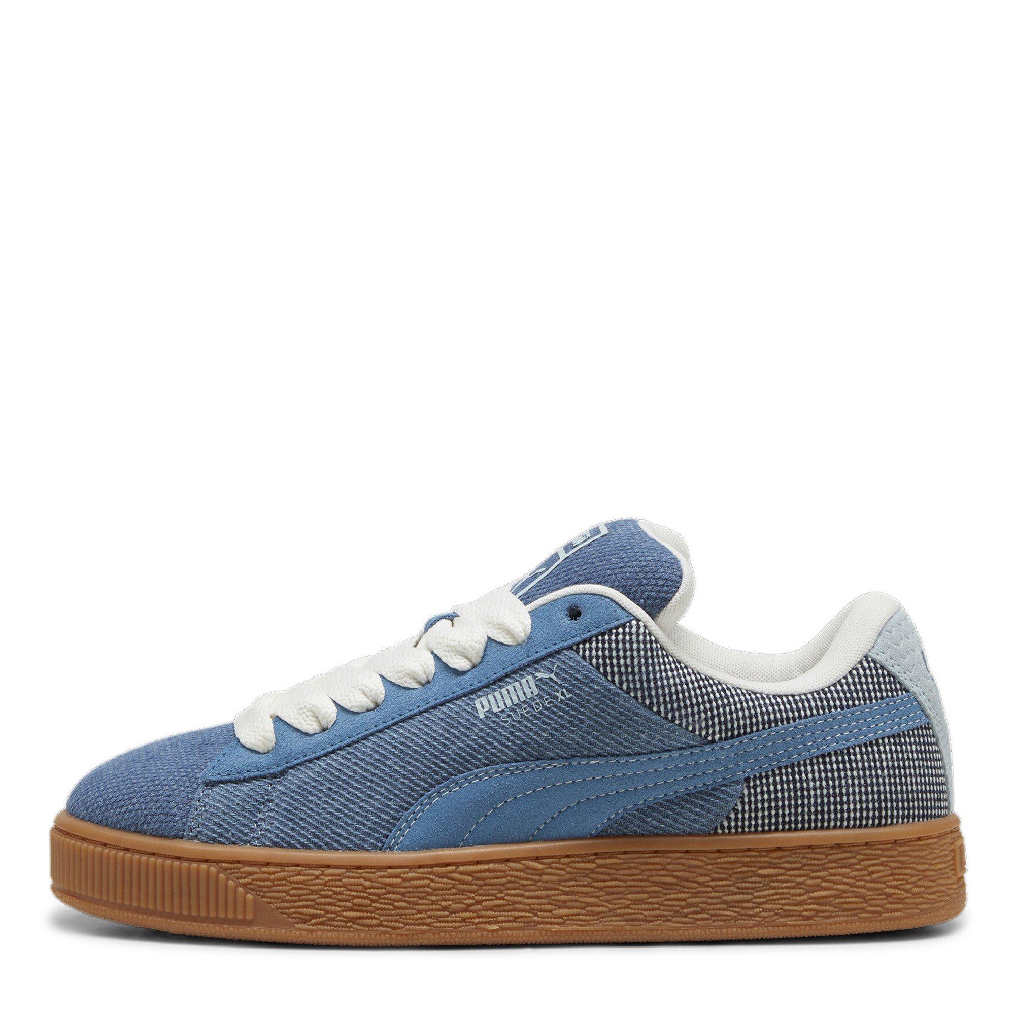Blue-Gray Skies - Puma - Suede XL Denim Womens Shoes - 2