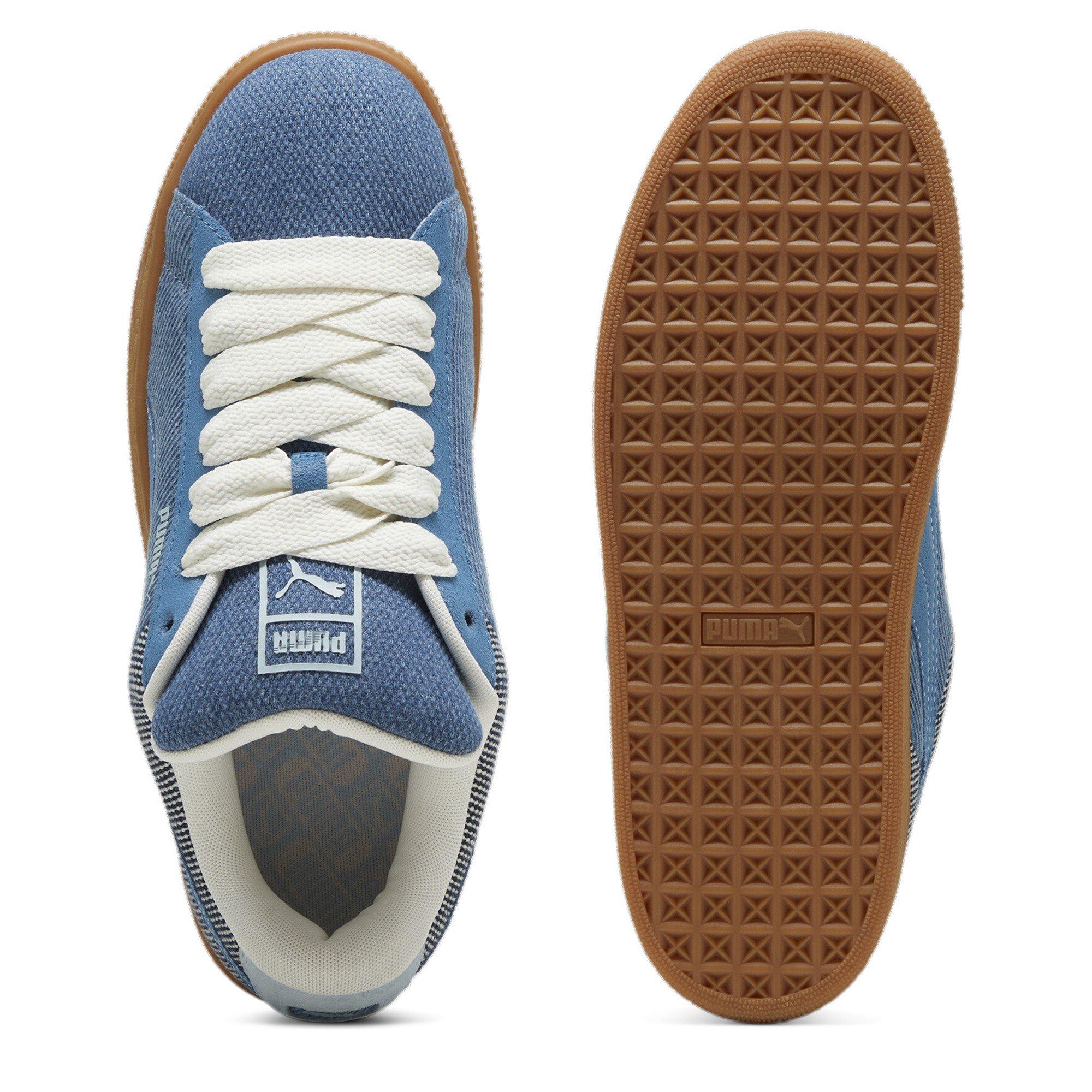 Blue-Gray Skies - Puma - Suede XL Denim Womens Shoes - 3