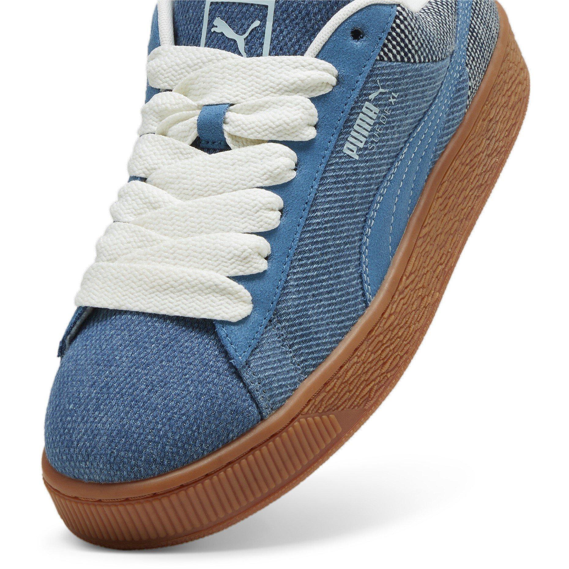 Blue-Gray Skies - Puma - Suede XL Denim Womens Shoes - 6