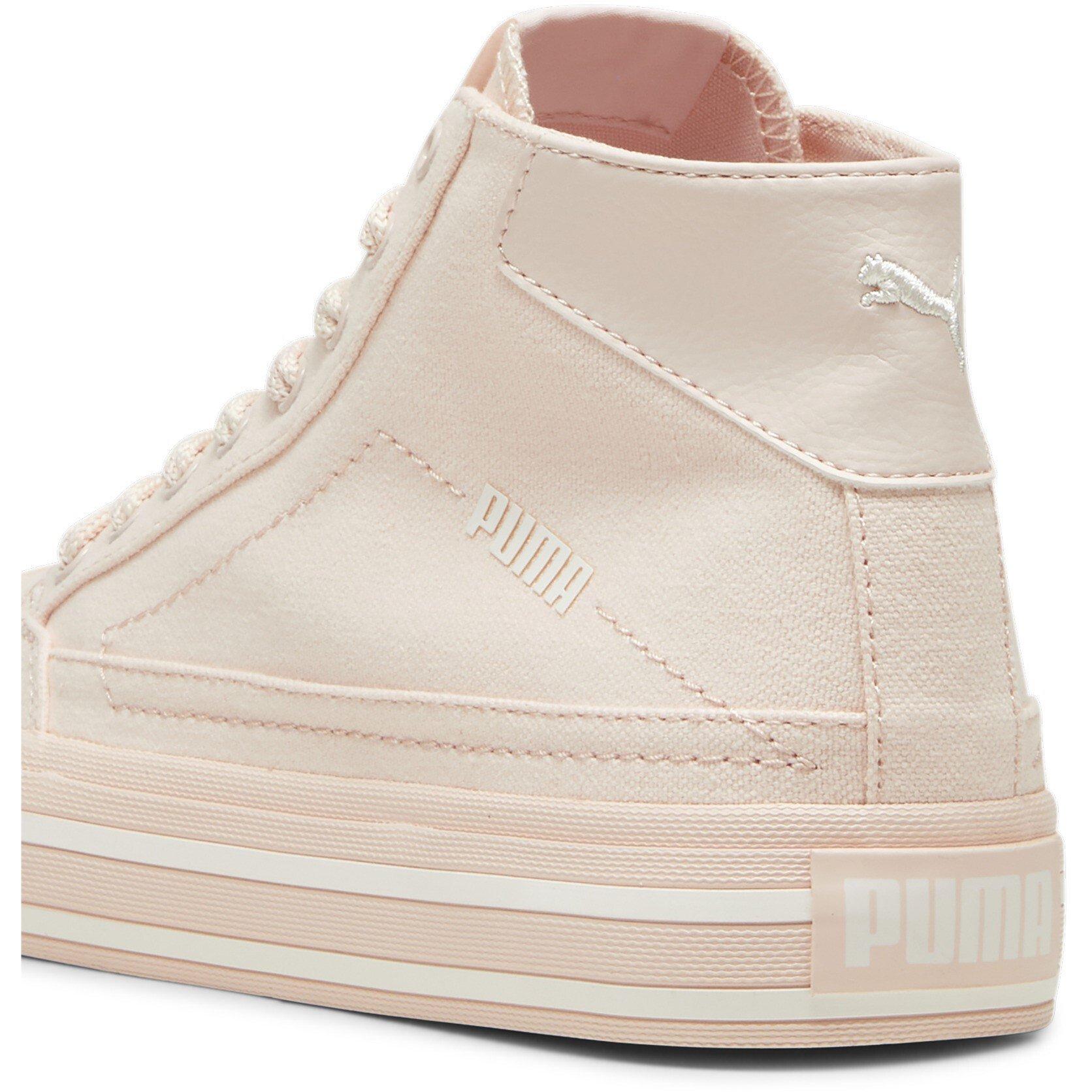 Island Pink-Wht - Puma - PUMA Court Classic Vulc Womens Mid Shoes - 5