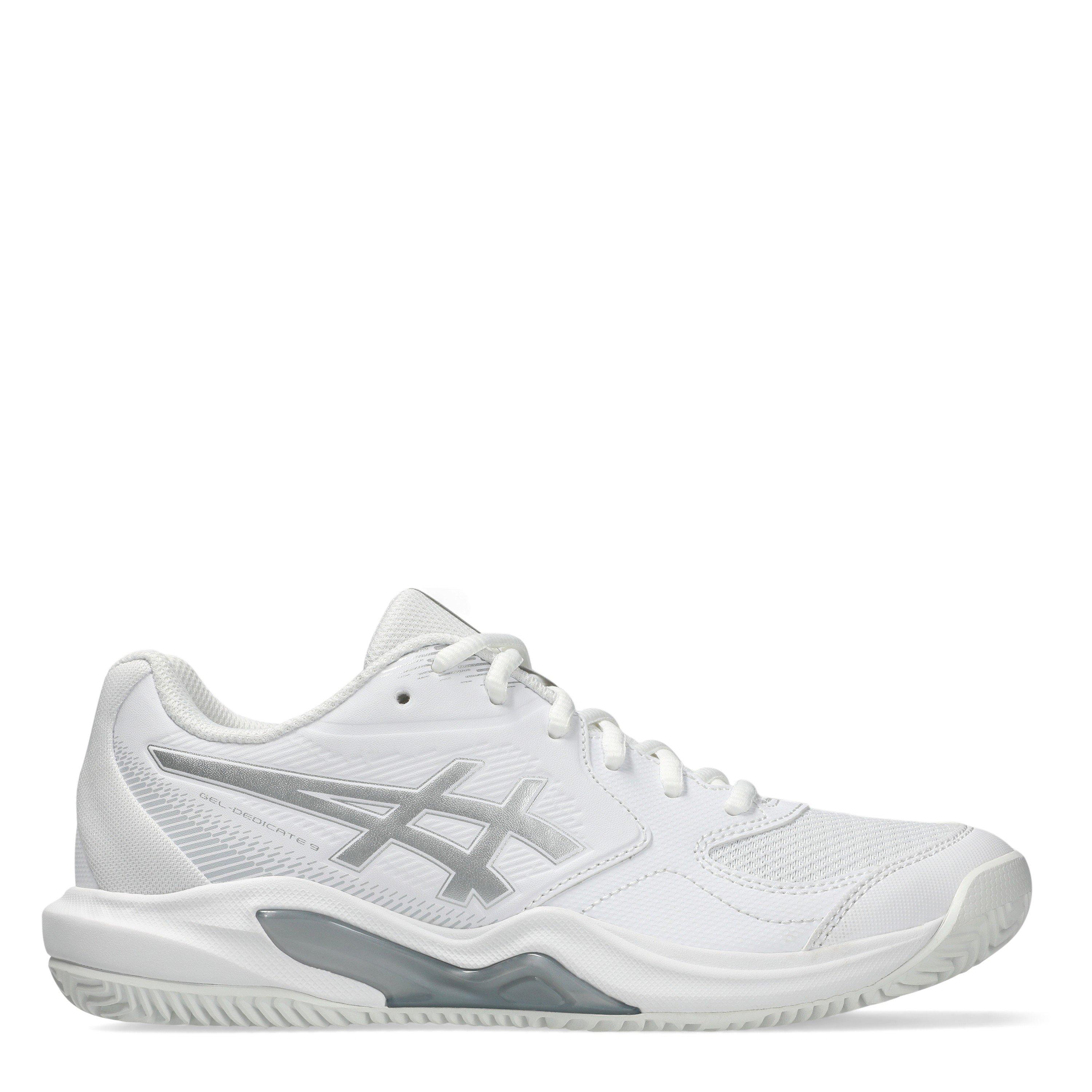 Asics Women's Dedicate 9 Tennis Shoes - White- Clay - 7 (40.5)