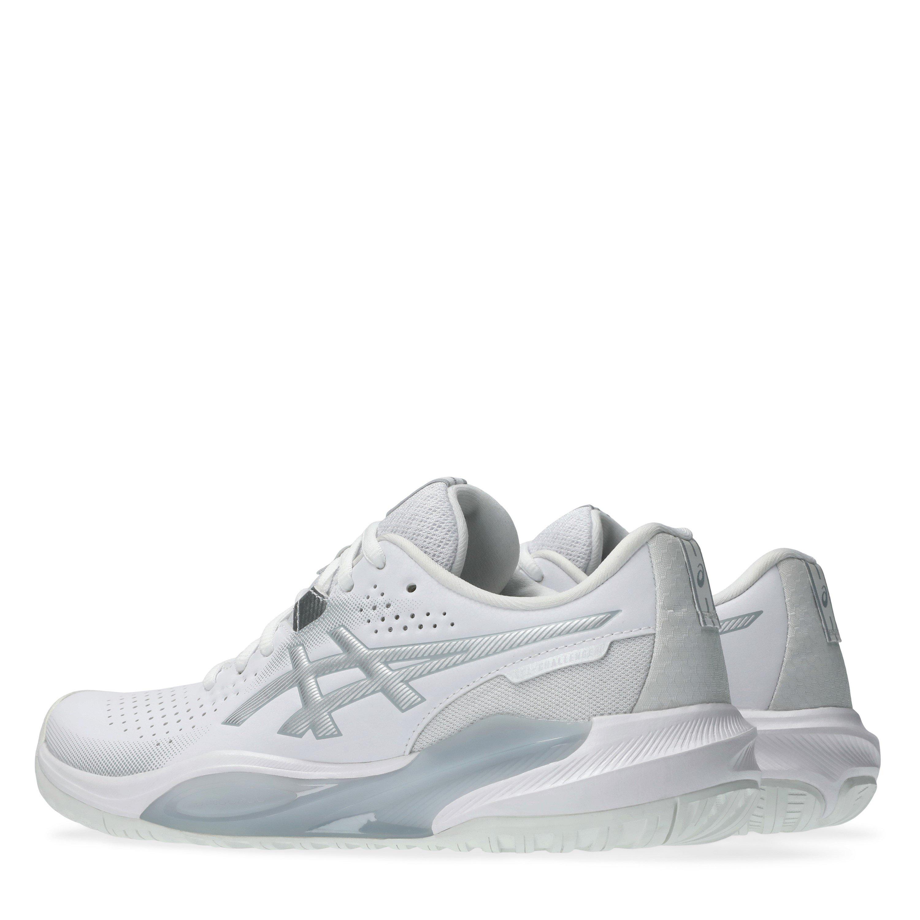 White/Silver - Asics - Gel-Challenger 15 Tennis Shoes Womens - 5