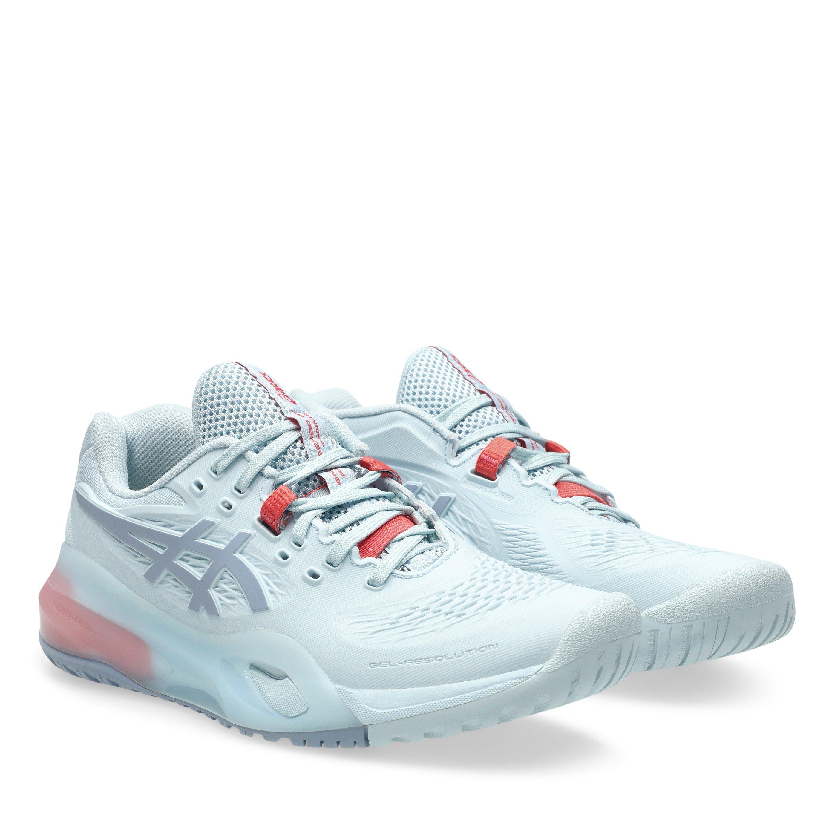 Sky/Grey Blue - Asics - Women's Gel Resolution X Tennis Shoes - 4