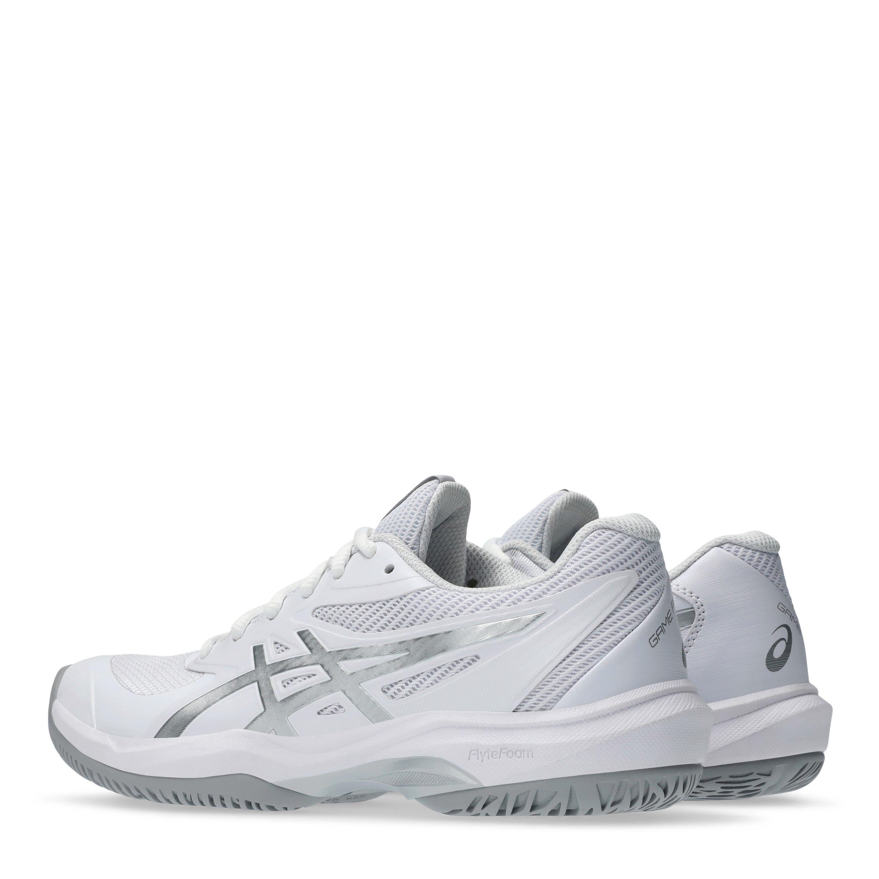 Wht/Pure Silv - Asics - Game Tennis Shoes - 5