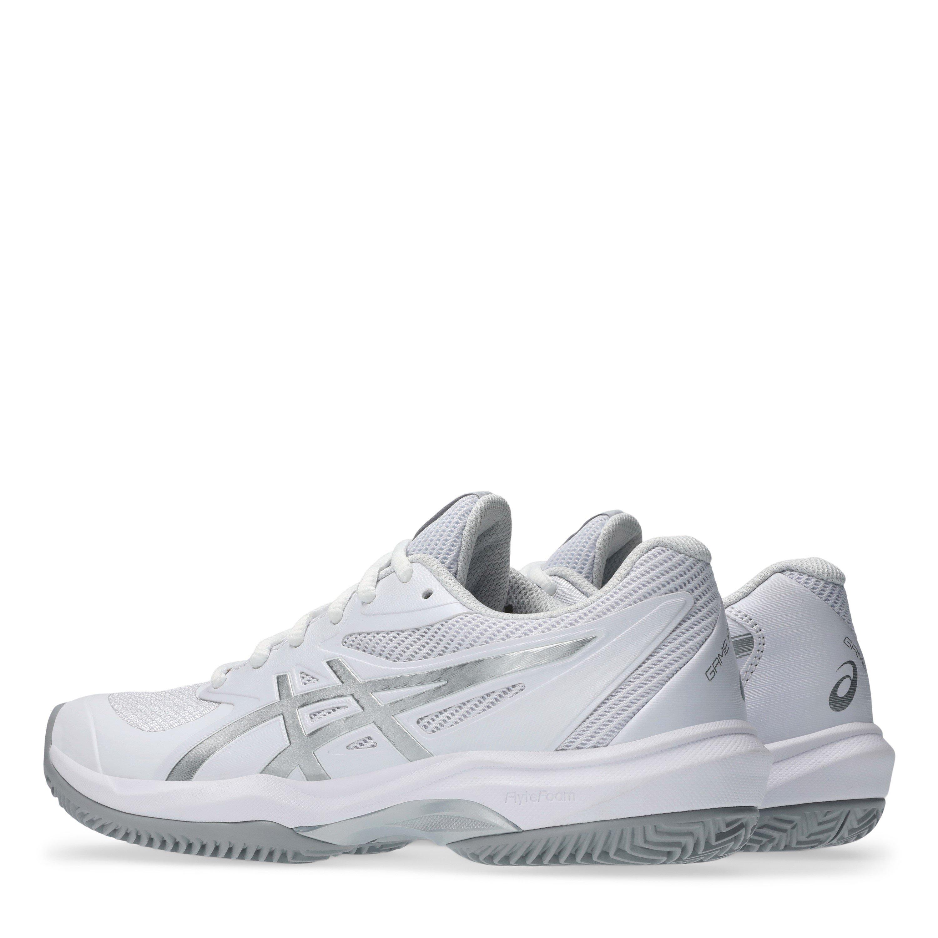 Wht/Pure Silv - Asics - Game Clay Tennis Shoes - 5