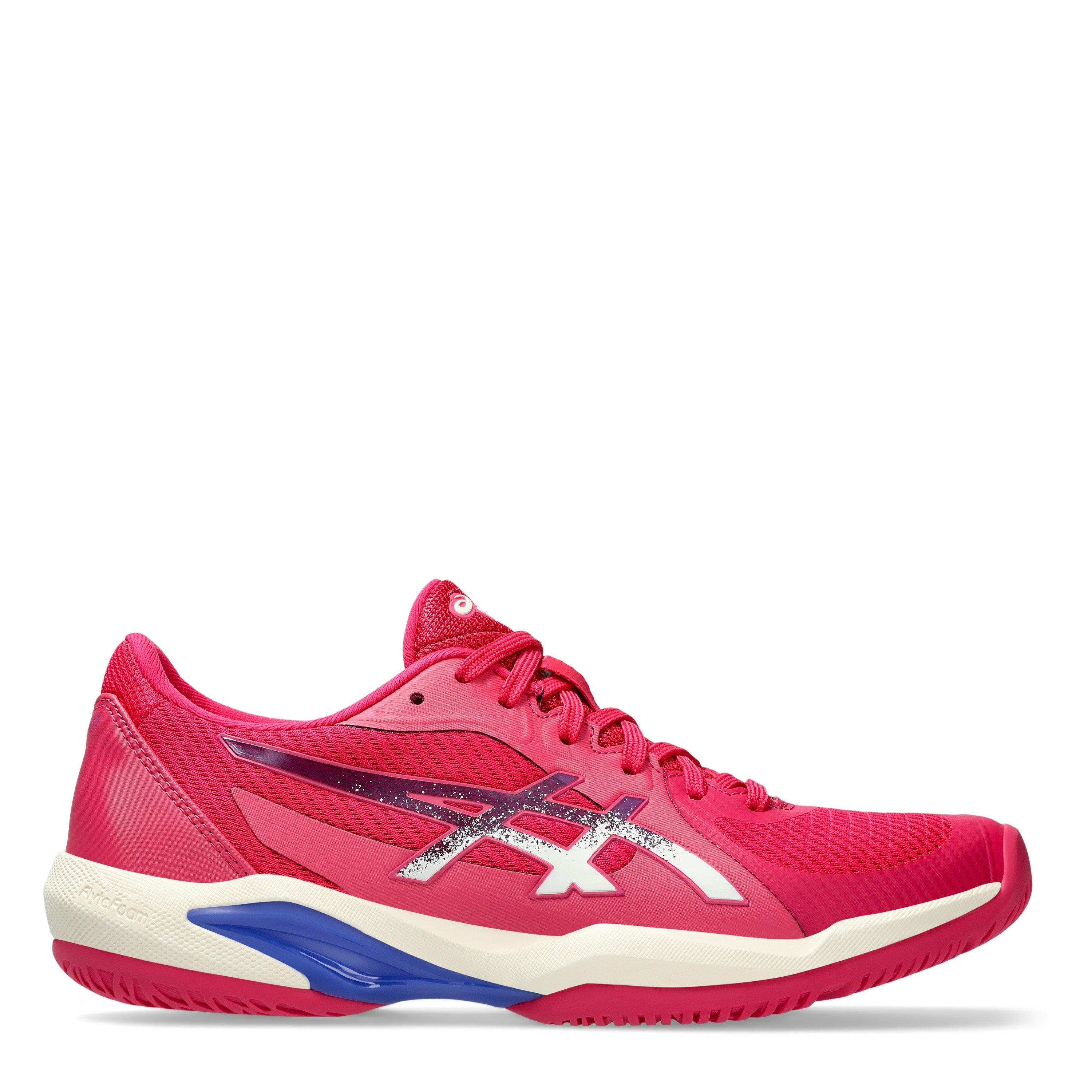 Asics Women's Solution Swift Tennis Shoes - Br Rose/Dk Cblt - 5 (38)