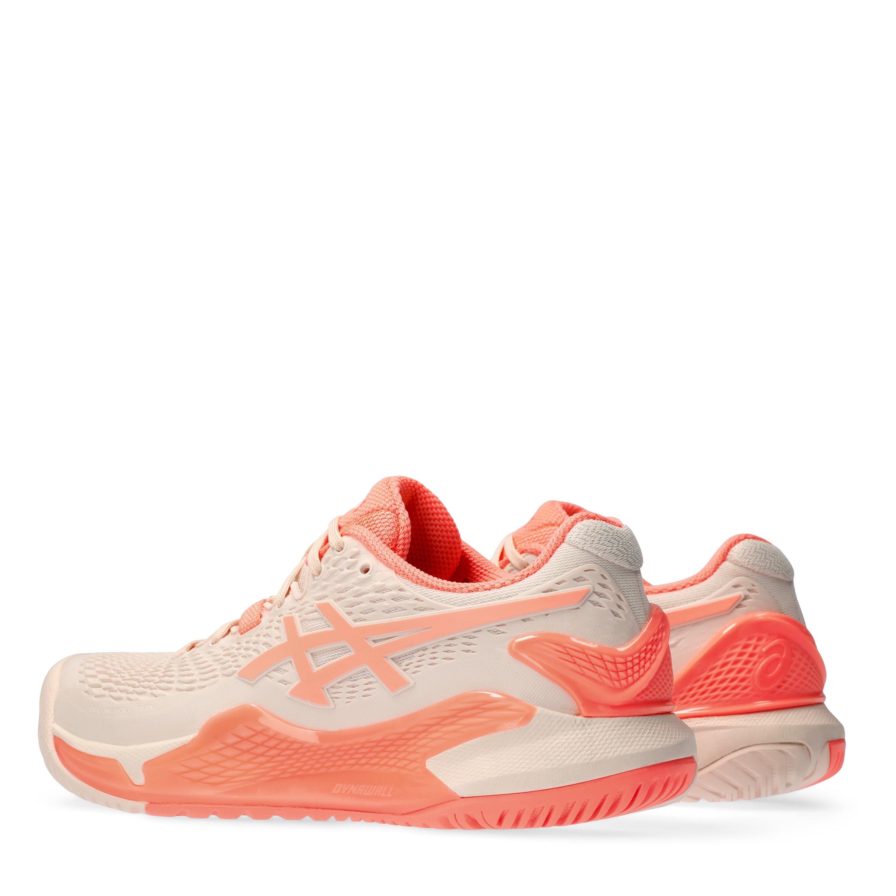 Asics pink tennis shoes online