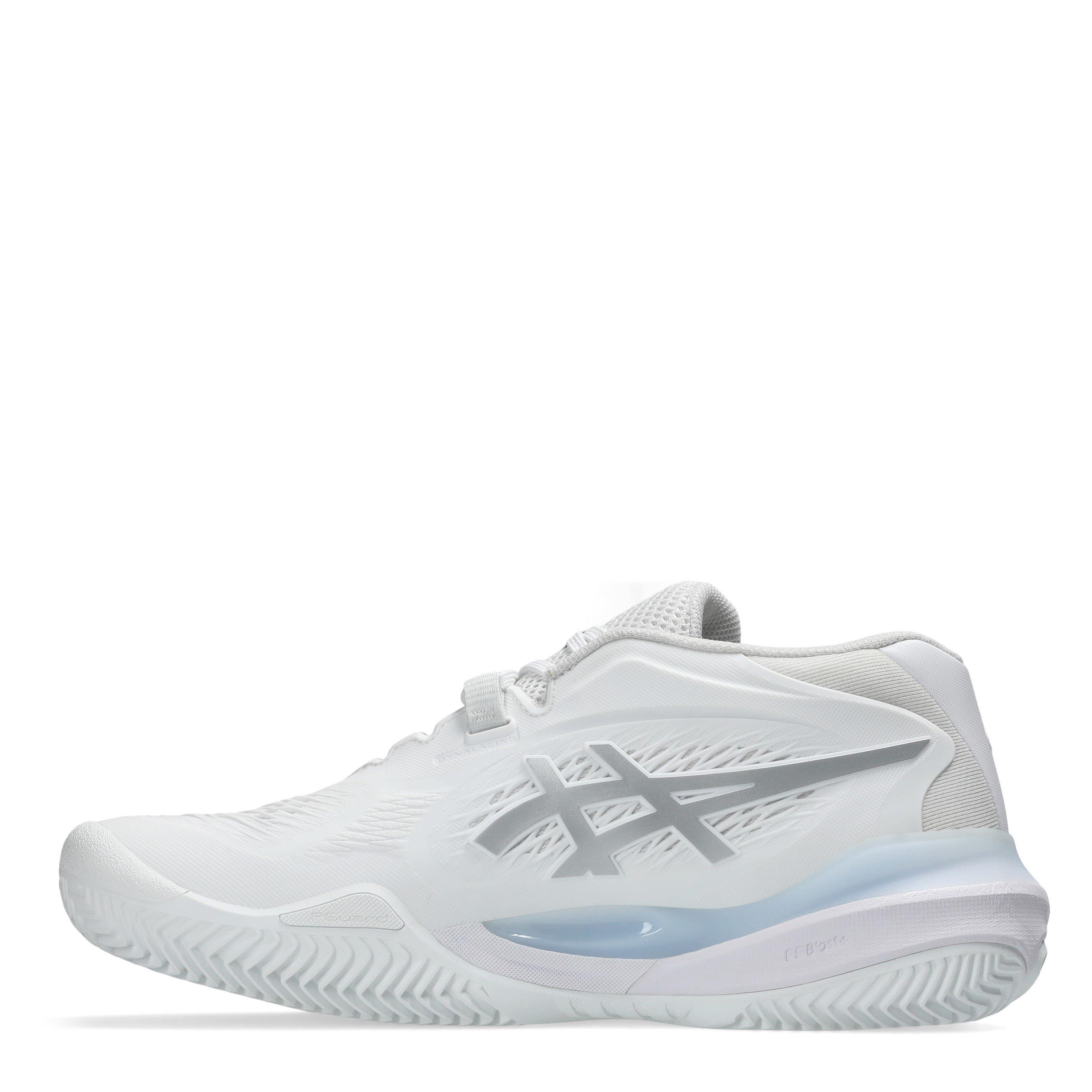 White/Silver - Asics - Gel-Resolution X Clay Tennis Shoes Womens - 2