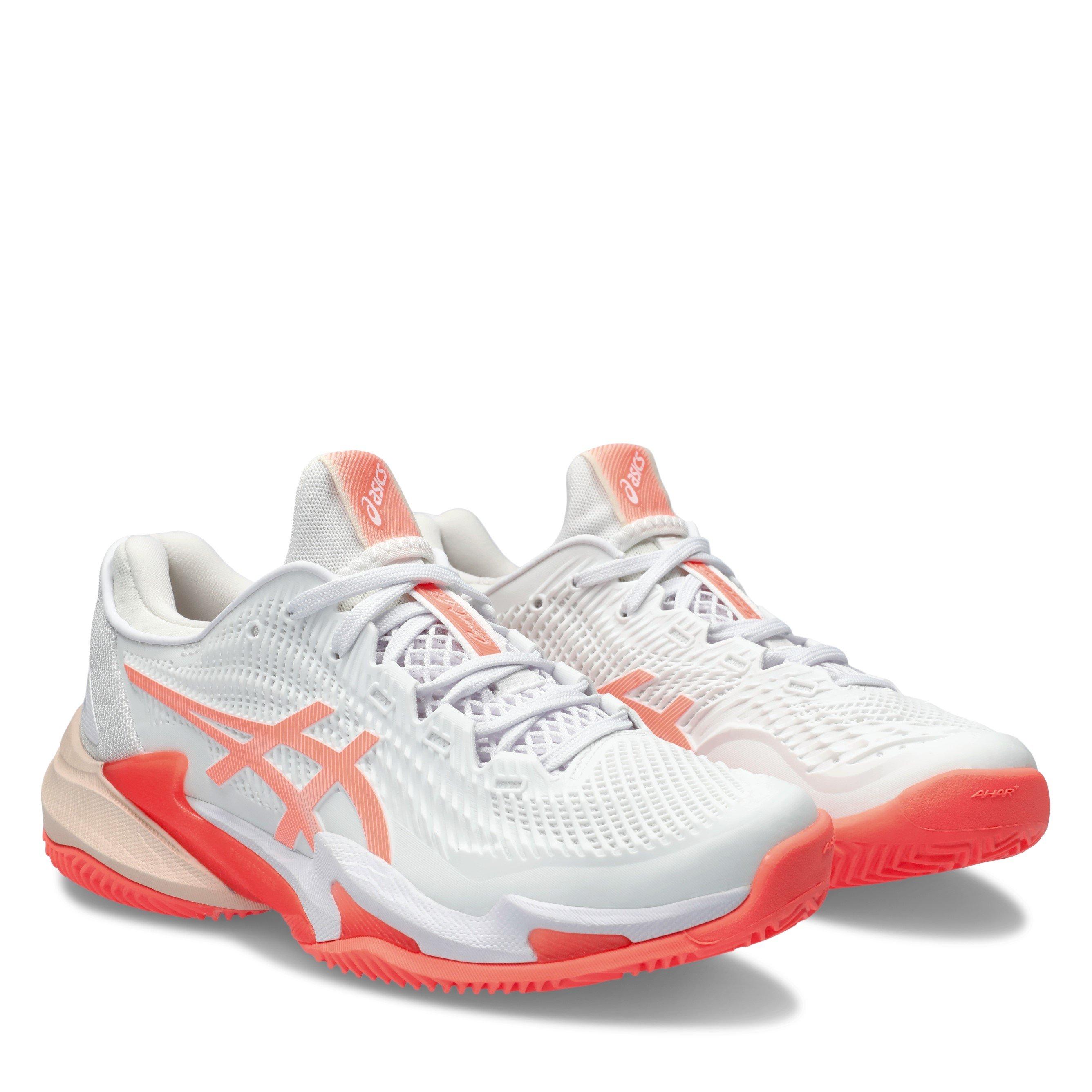 Bijela/Sun Coral - Asics - Court Ff 3 Clay Tennis Shoes Womens - 4