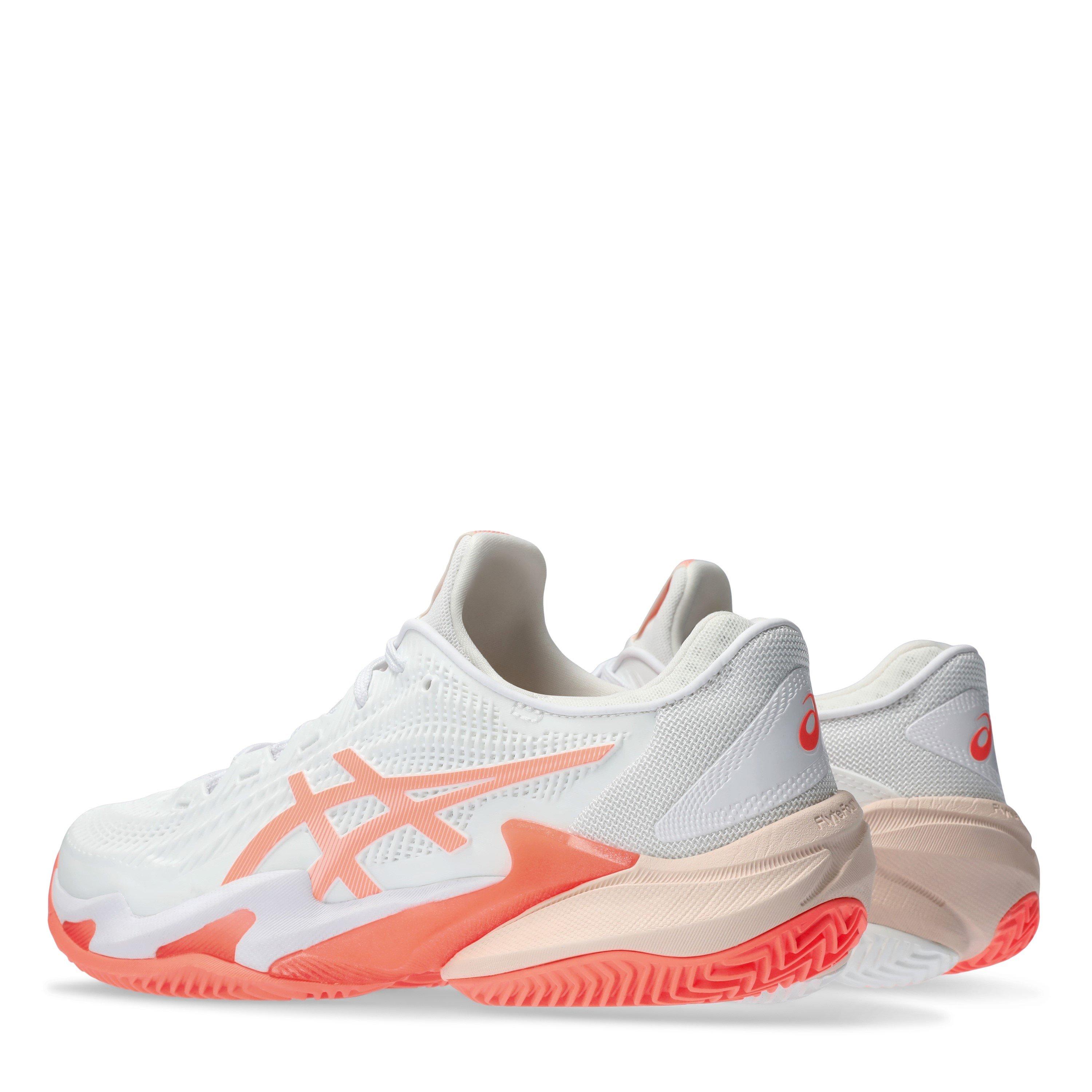 Bijela/Sun Coral - Asics - Court Ff 3 Clay Tennis Shoes Womens - 5