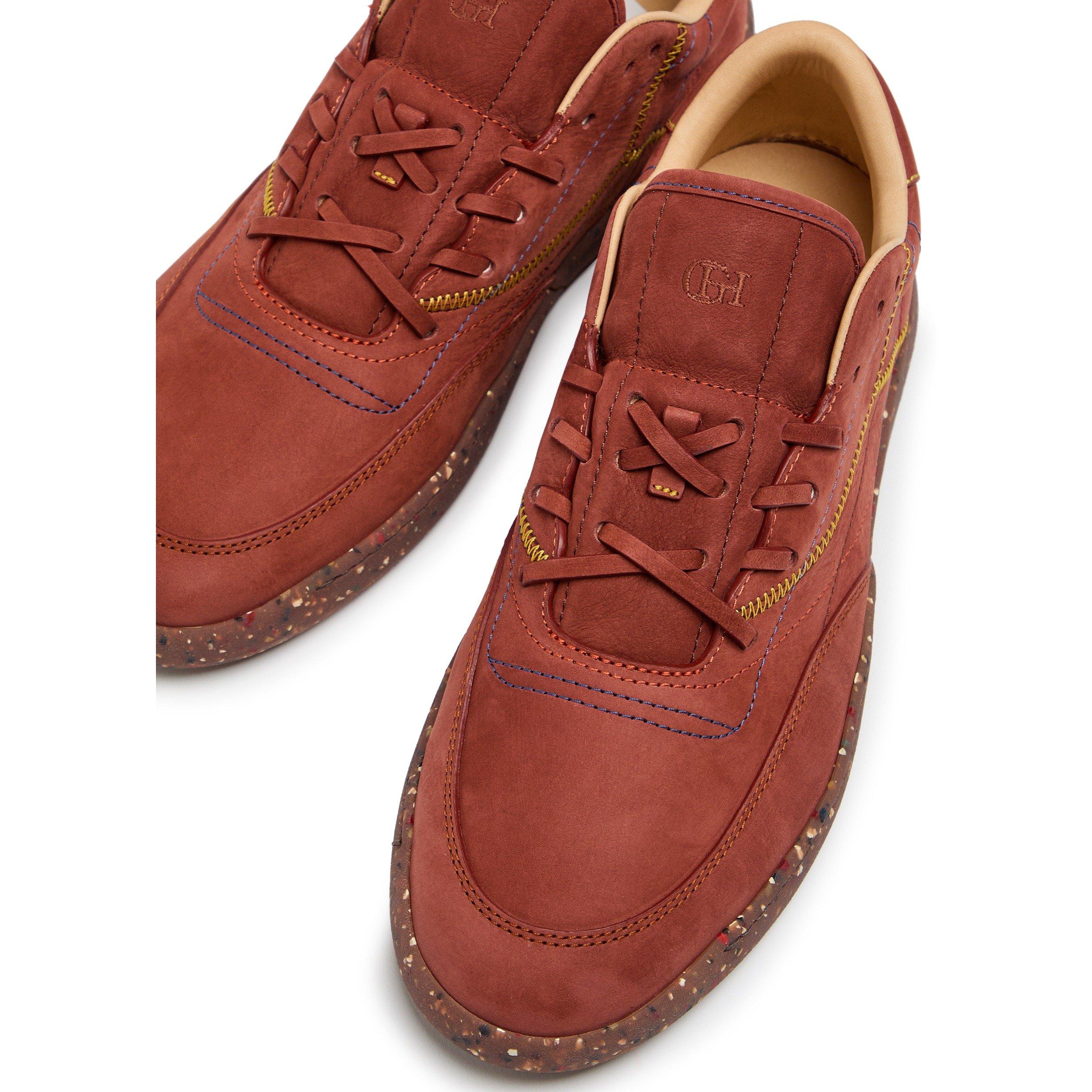 BURGUNDY - Gabriela Hearst - Women's Ohio Nubuck Low-Top Trainers - 3