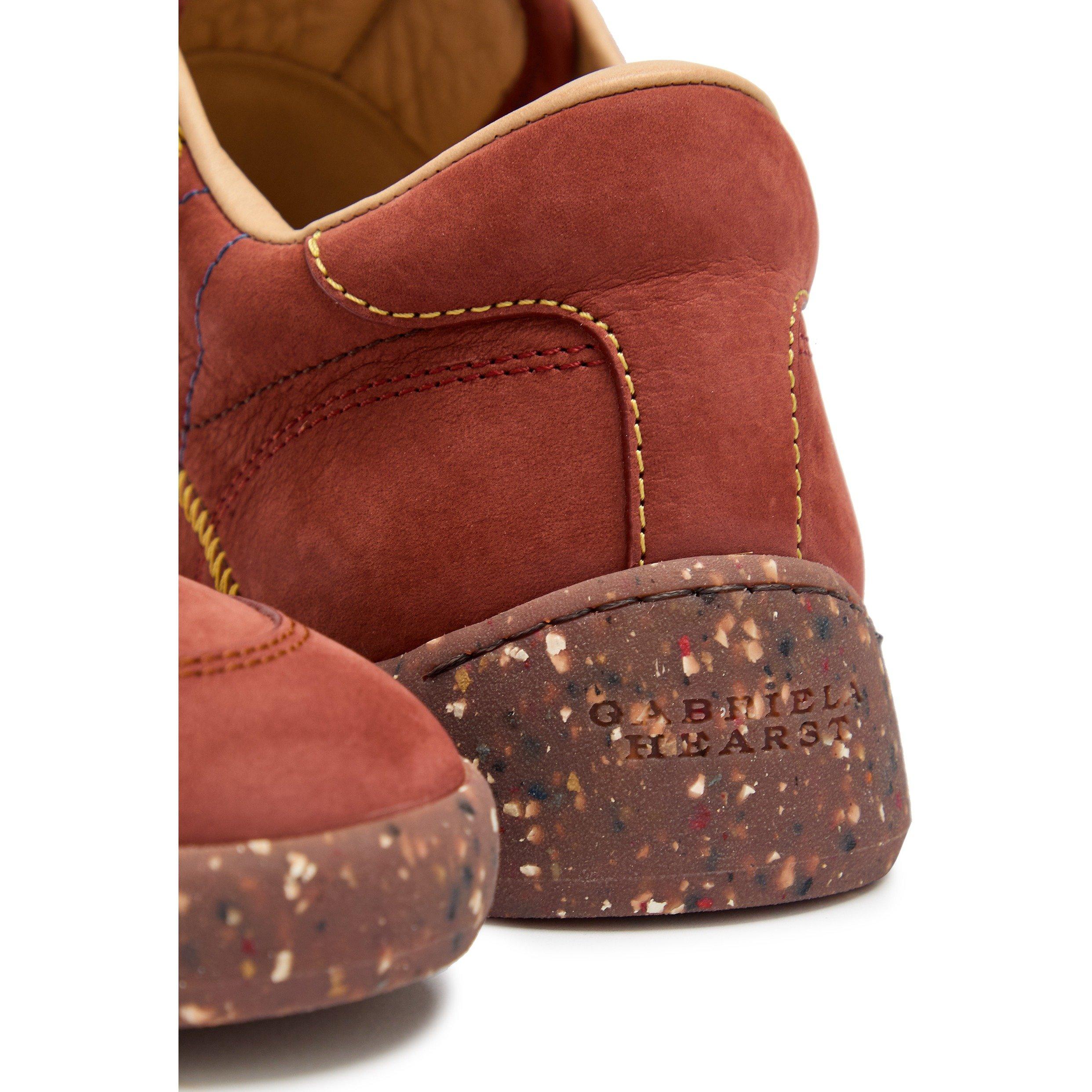 BURGUNDY - Gabriela Hearst - Women's Ohio Nubuck Low-Top Trainers - 4