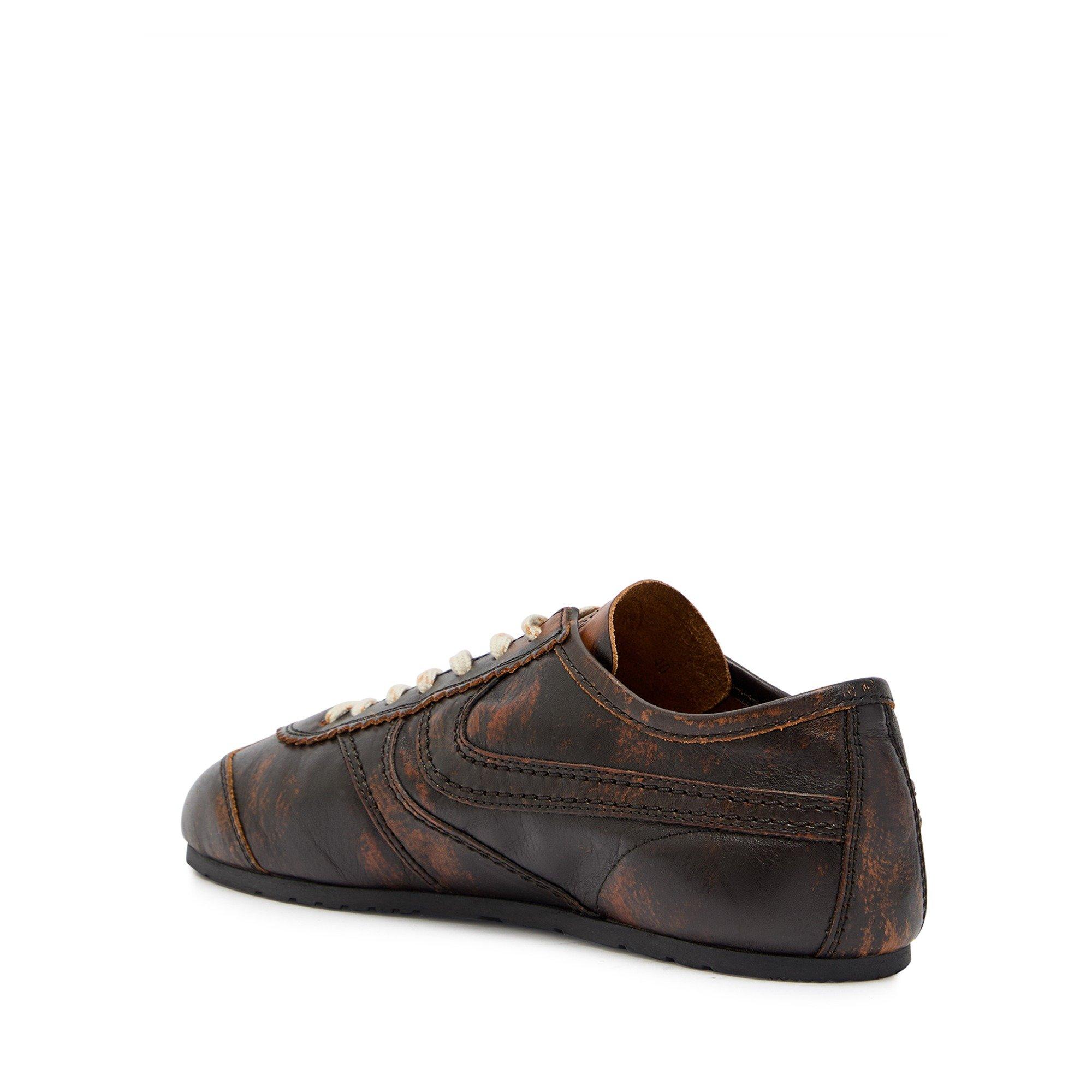 TAN - Dries Van Noten - Women's Dustin Leather Low-Top Trainers - 2