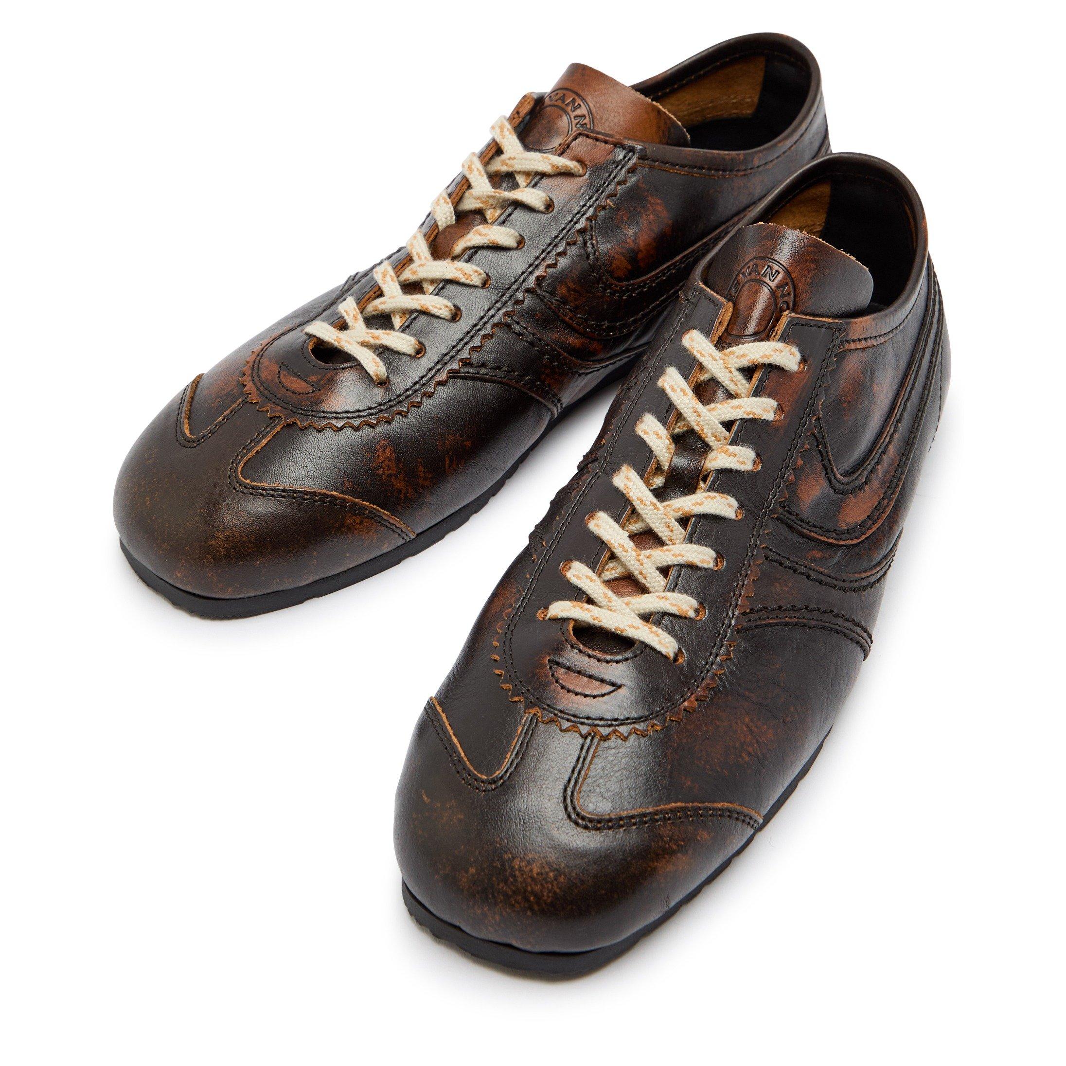 TAN - Dries Van Noten - Women's Dustin Leather Low-Top Trainers - 3