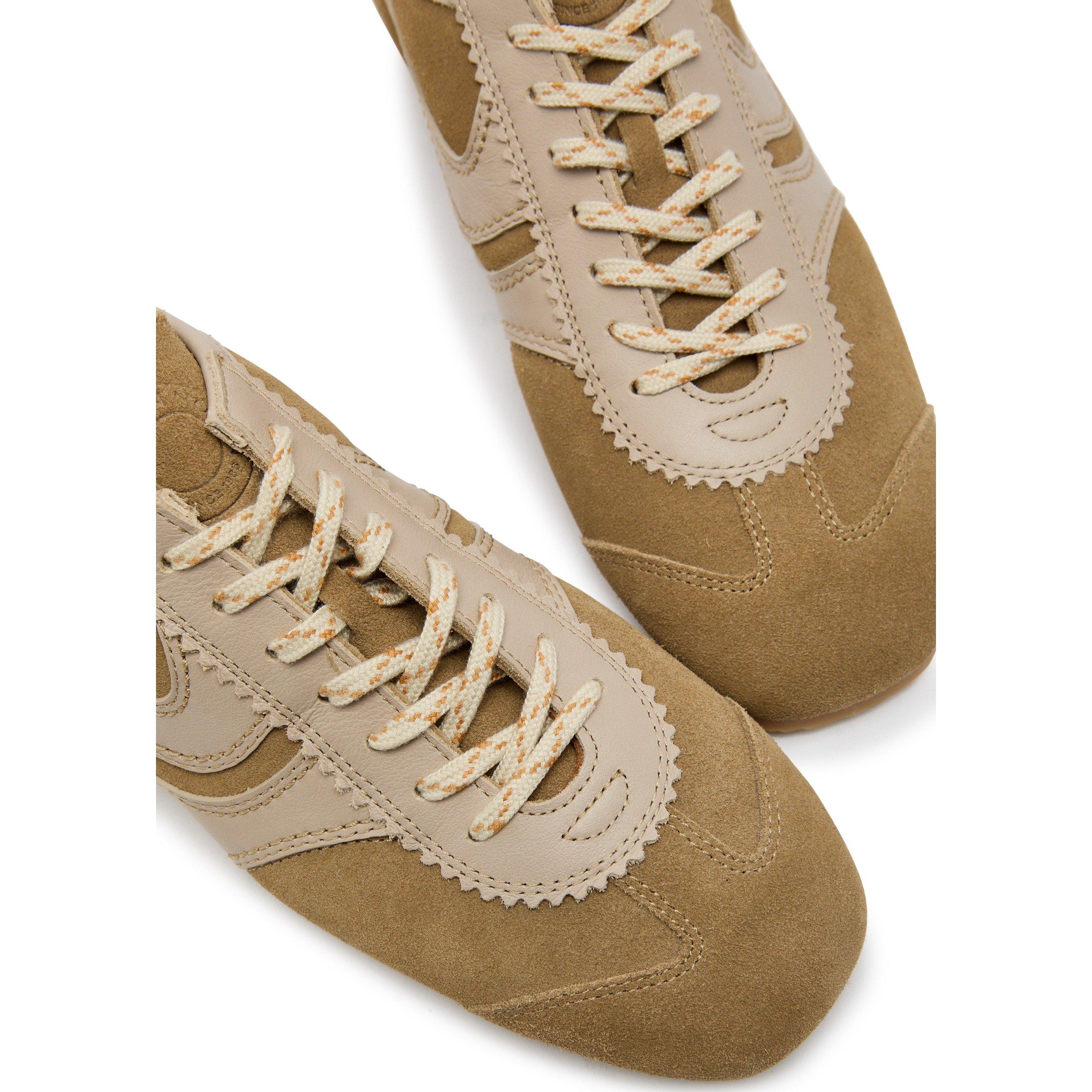 BEIGE - Dries Van Noten - Women's Dustin Suede Low-Top Trainers - 4