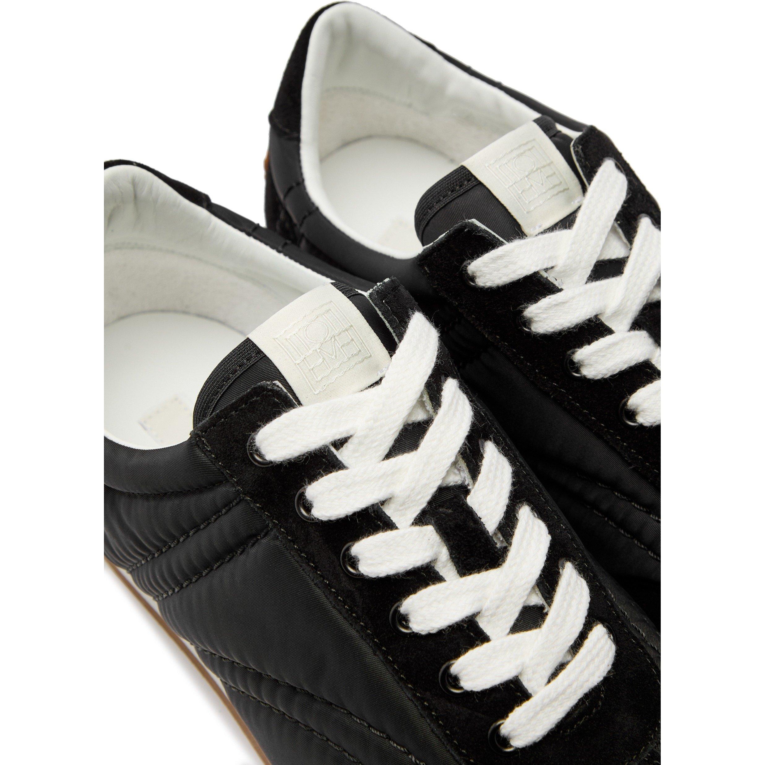 BLACK - Toteme - Women's Quilted Low-Top Trainers - 4