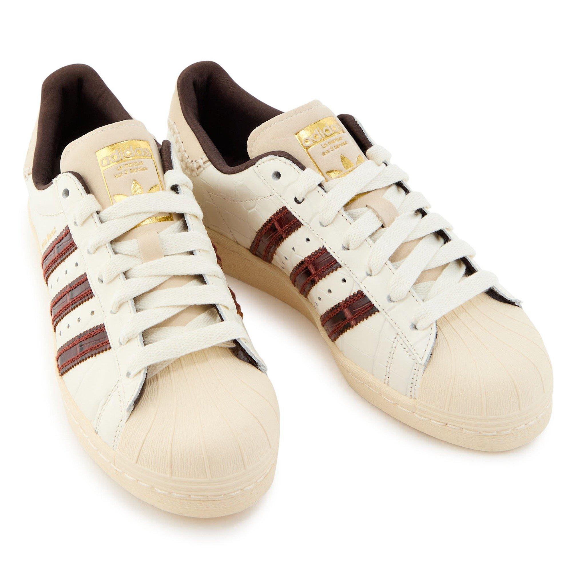 WHITE - adidas Originals - Women's Wales Bonner Superstar Leather Low-Top Trainers - 3