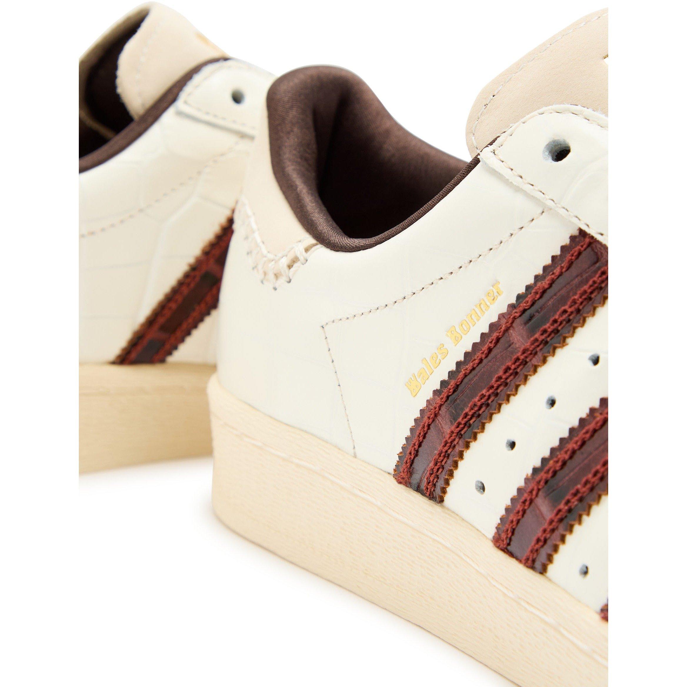 WHITE - adidas Originals - Women's Wales Bonner Superstar Leather Low-Top Trainers - 4
