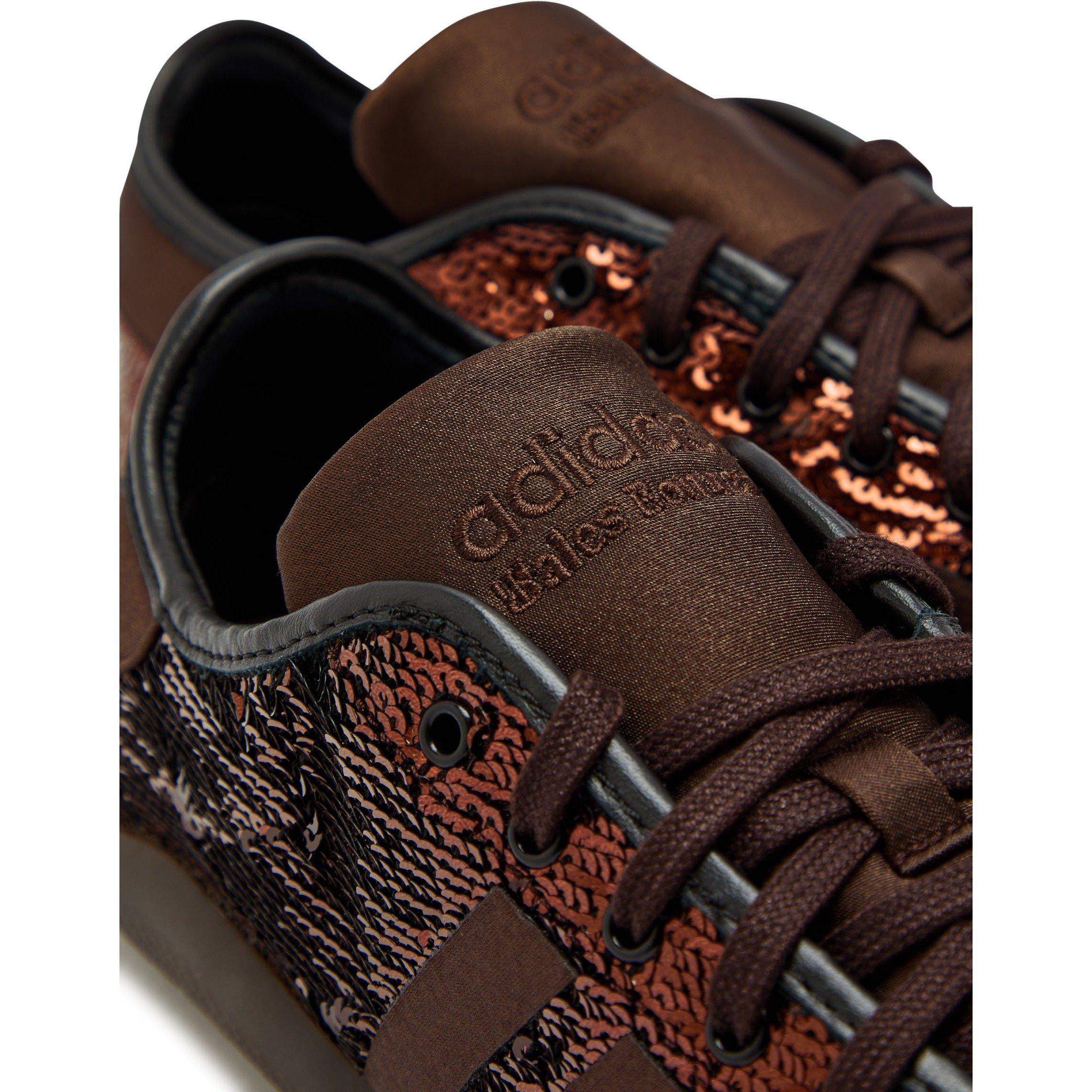 BROWN - adidas Originals - Women's Karintha Wales Bonner Sequin Low-Top Trainers - 4