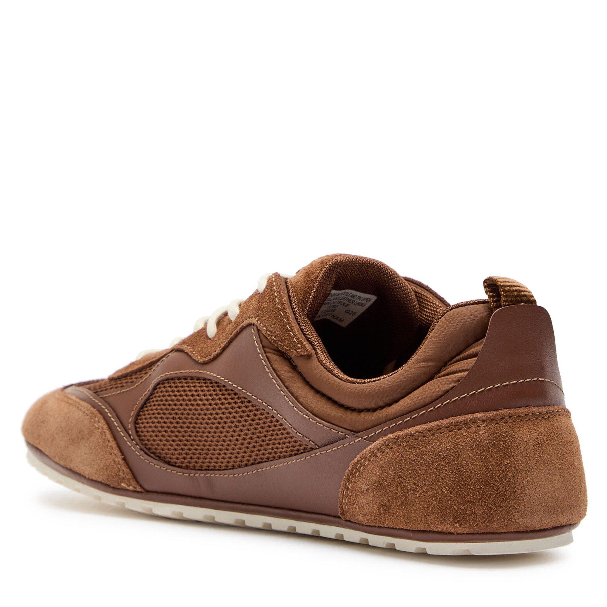 TAN - Tory Burch - Women's Field Leather Low-Top Trainers - 2