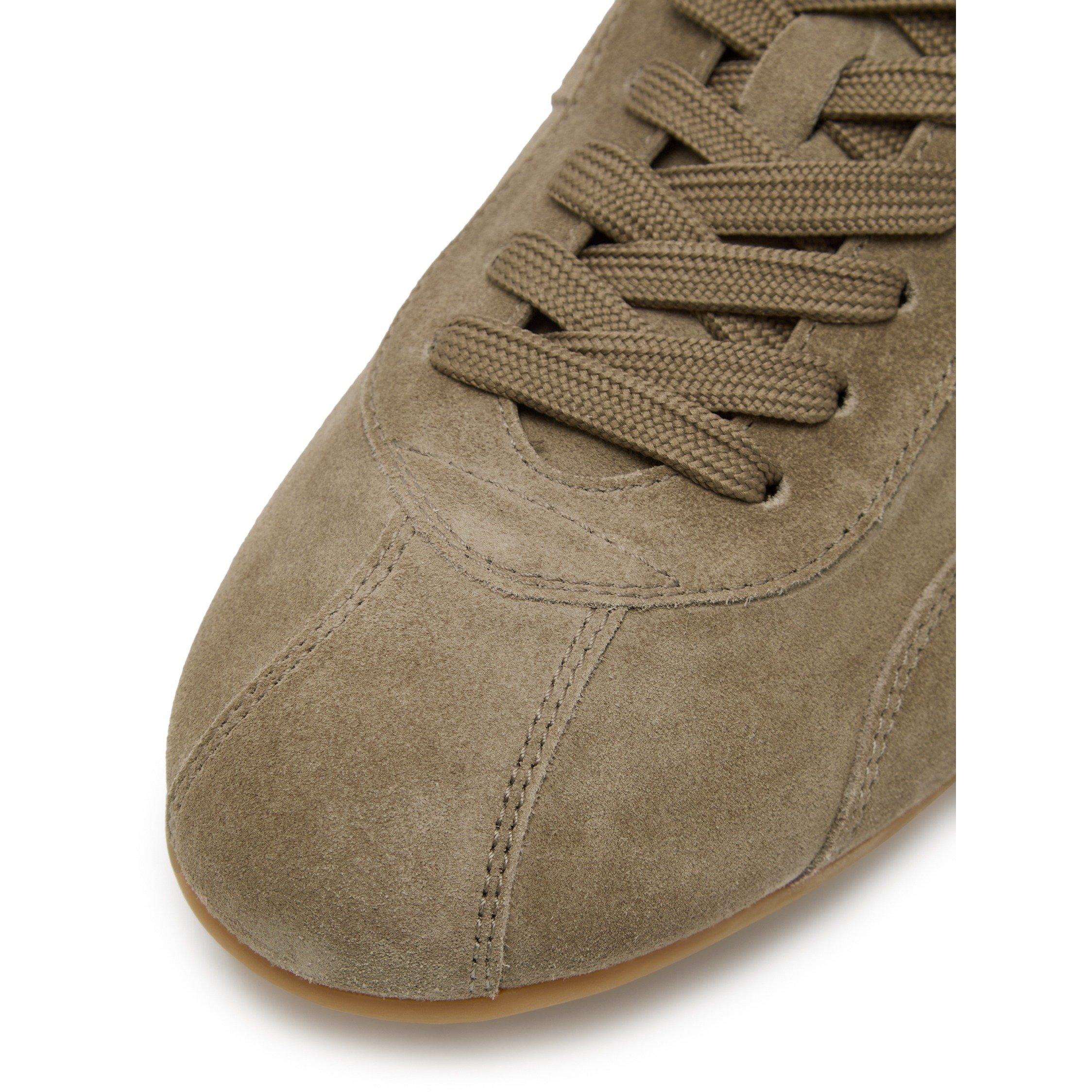 BROWN - Tods - Women's Sportiva Suede Low-Top Trainers - 4