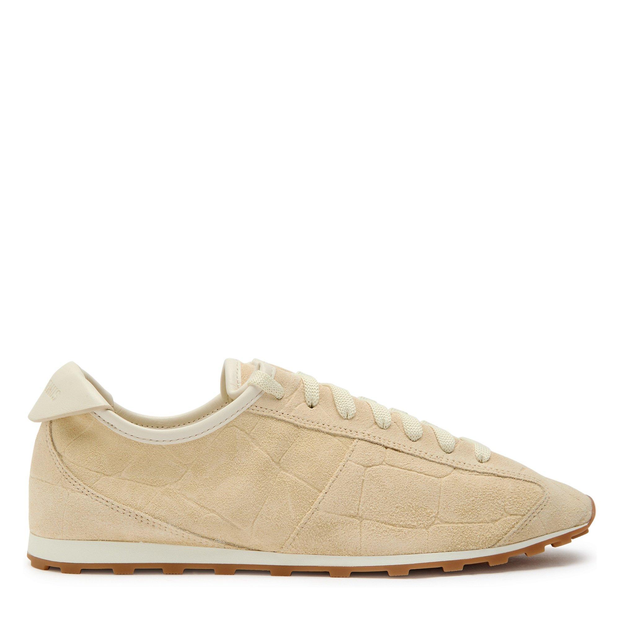 IVORY - Jacquemus - Women's Les Tennis Suede Low-Top Trainers - 1