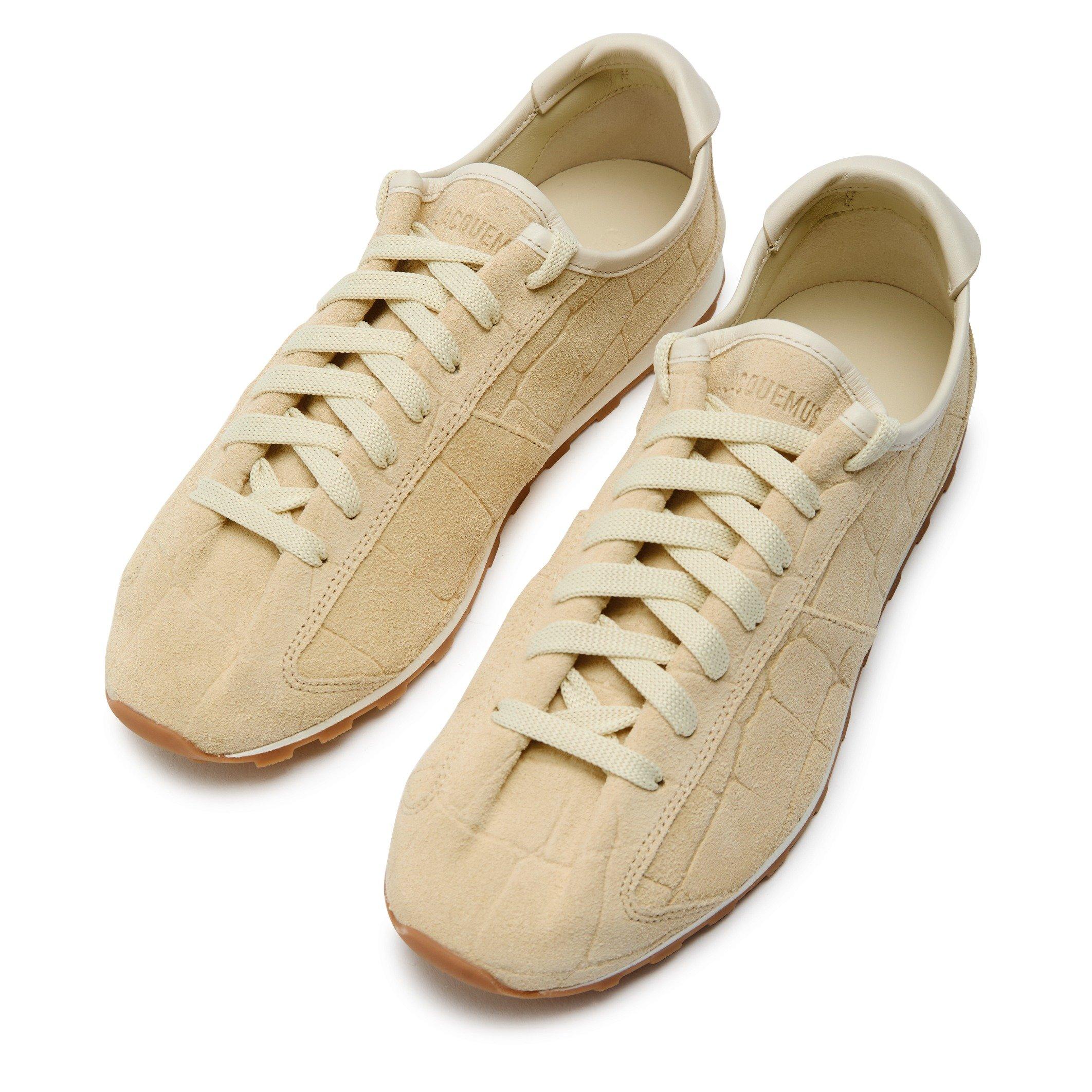IVORY - Jacquemus - Women's Les Tennis Suede Low-Top Trainers - 3