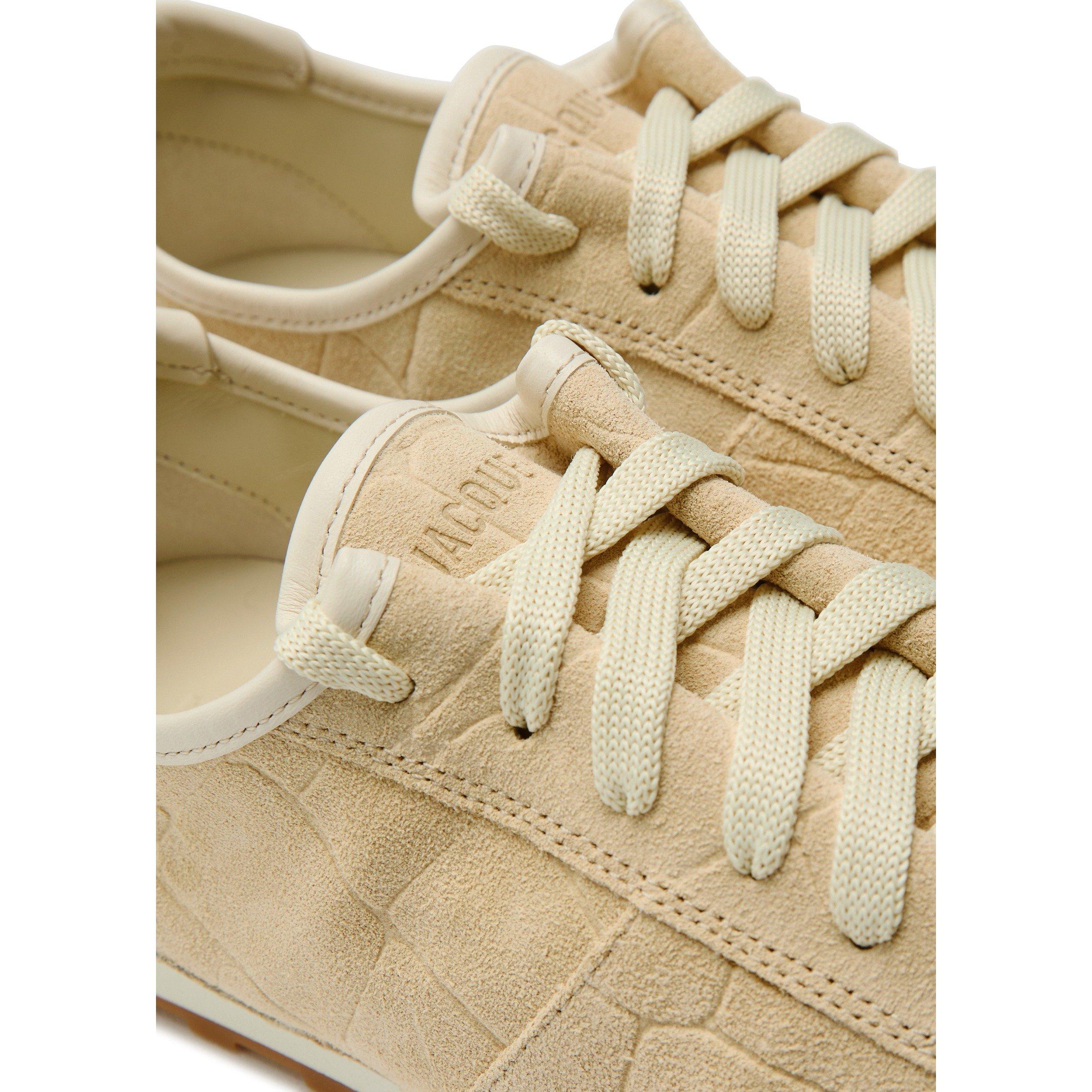 IVORY - Jacquemus - Women's Les Tennis Suede Low-Top Trainers - 4
