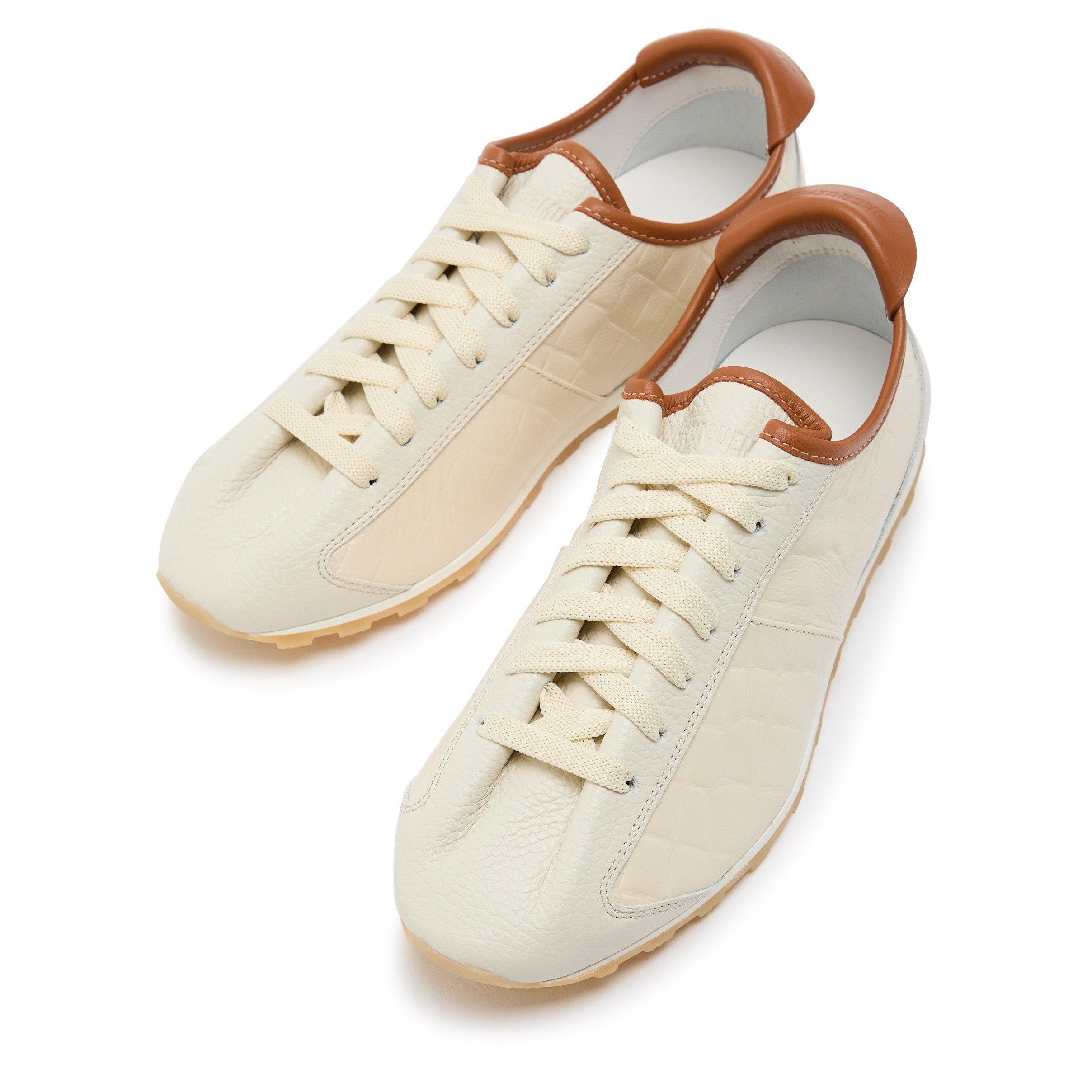 GREY AND OTHER - Jacquemus - Women's Les Tennis Leather Low-Top Trainers - 3