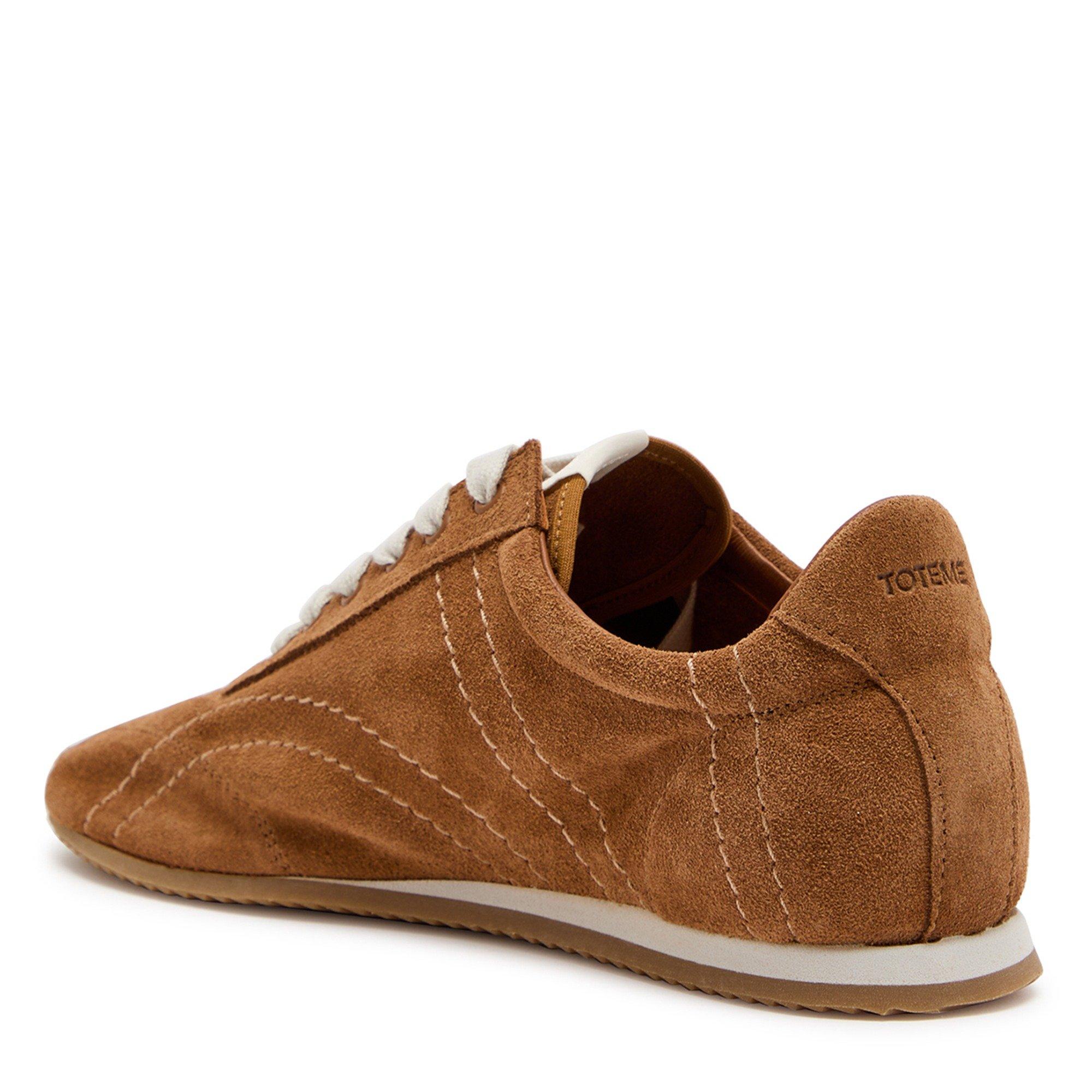 BROWN - Toteme - Women's Flex Suede Low-Top Trainers - 2