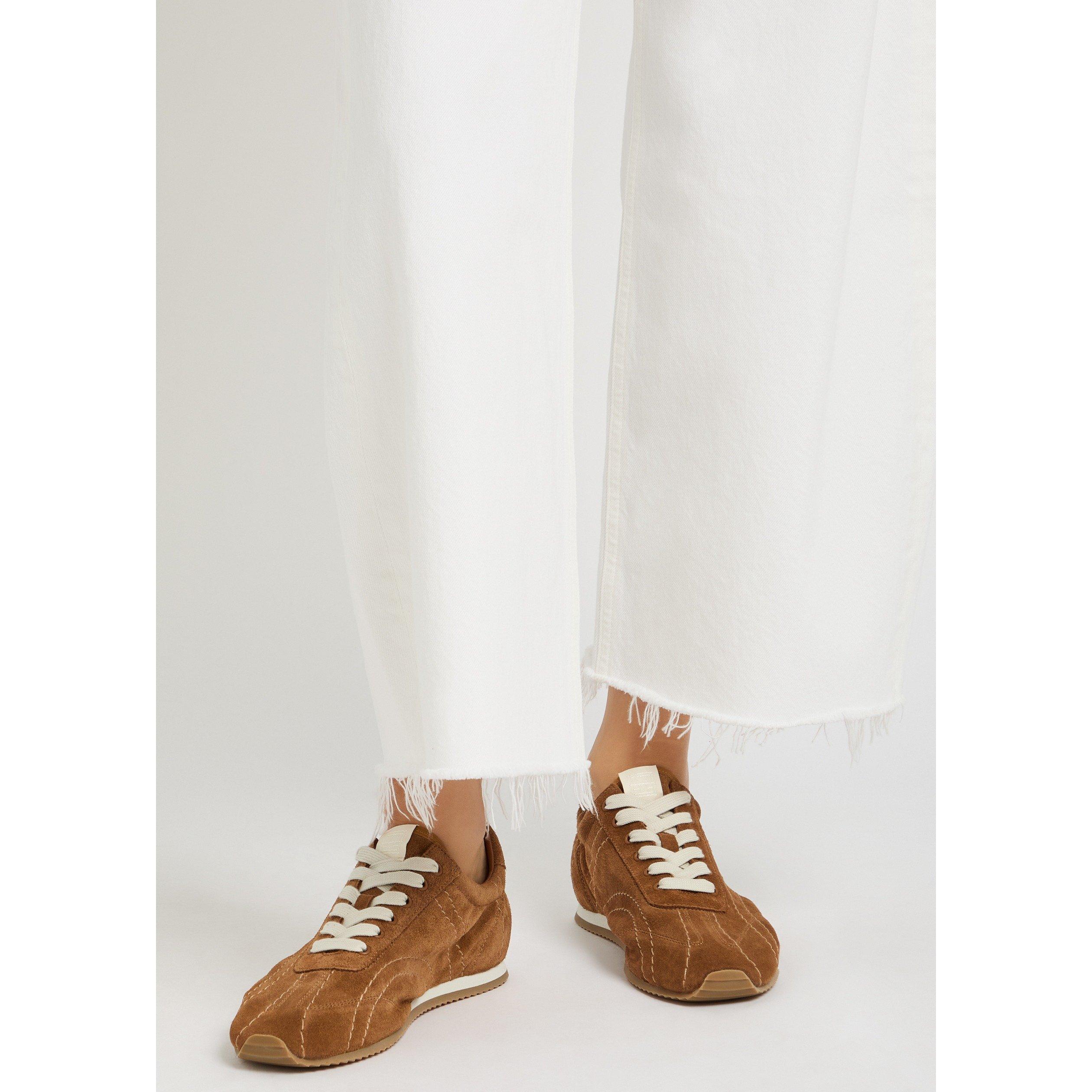 BROWN - Toteme - Women's Flex Suede Low-Top Trainers - 3