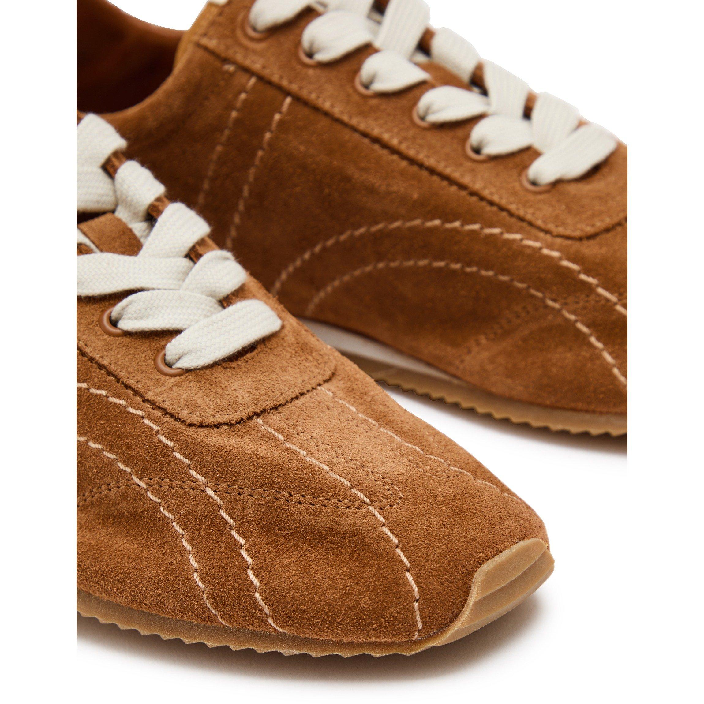 BROWN - Toteme - Women's Flex Suede Low-Top Trainers - 5